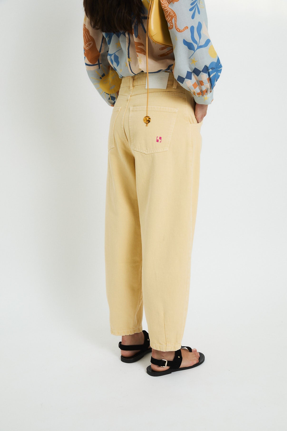 YELLOW BOYFRIEND TWILL JEANS