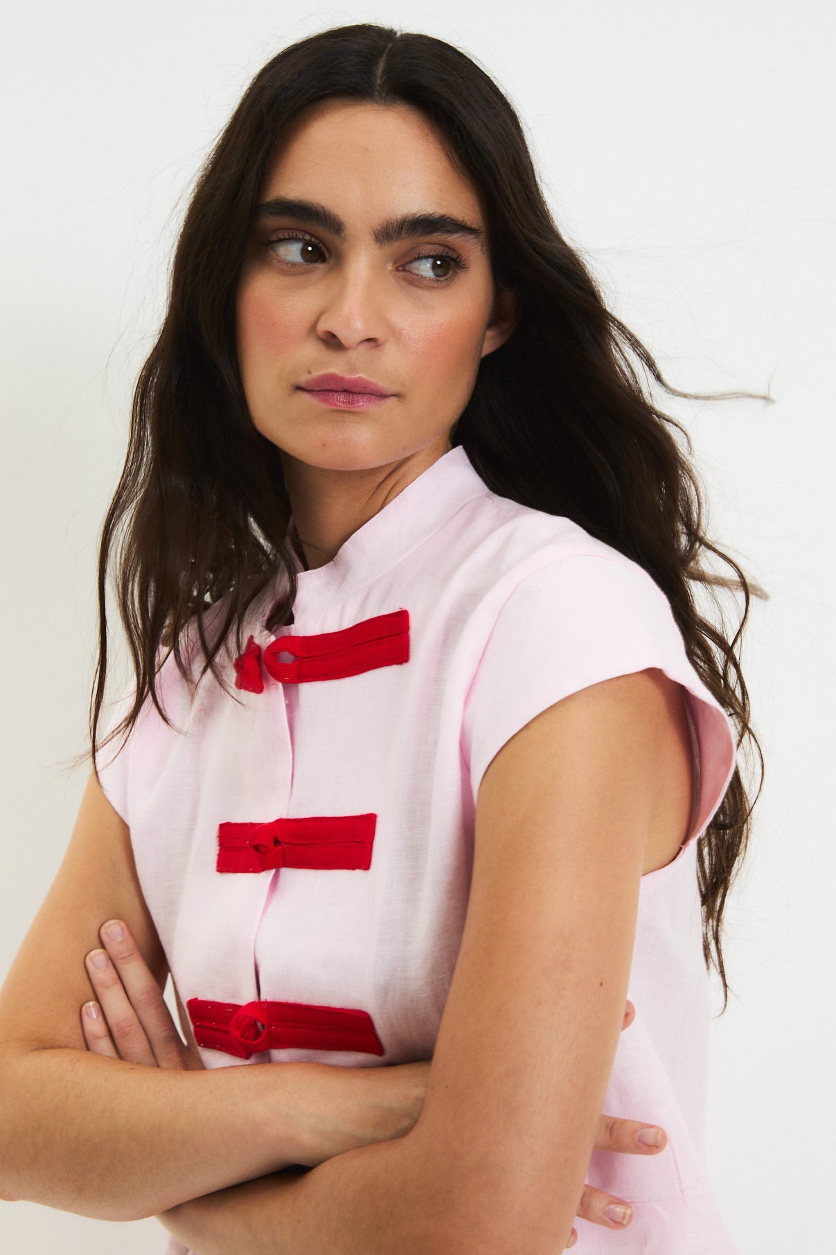 TOP GINZA LINO ROSA