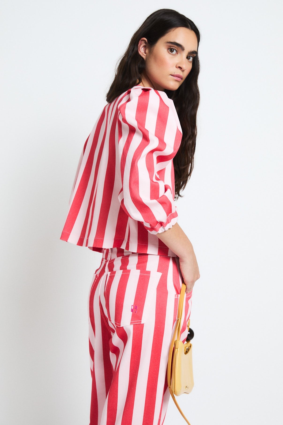 CHAQUETA FAROL BARRAS ROJO
