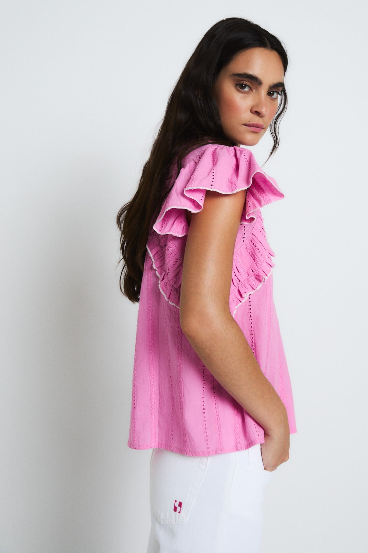 BLUSA CAMELIA EMBROIDERY ROSA