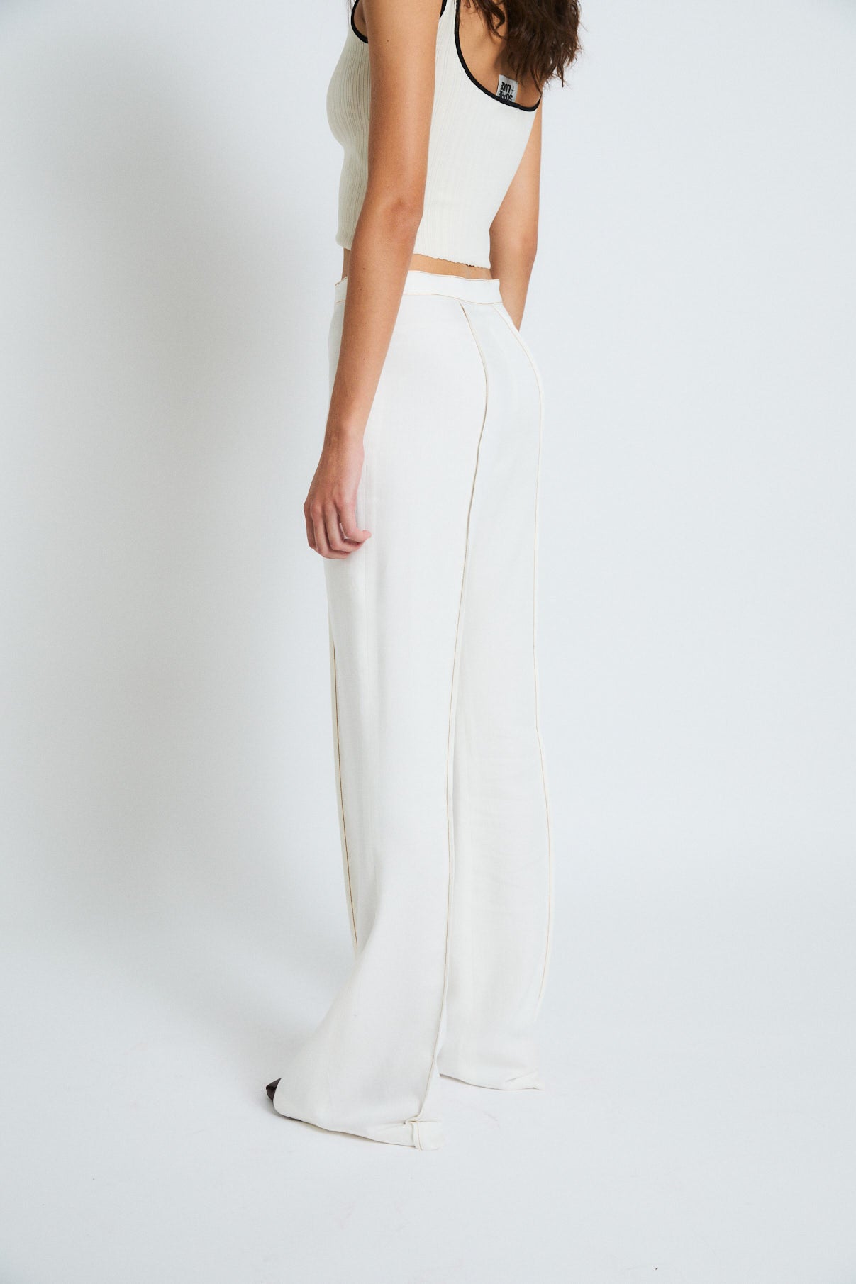 RAW TENCEL TAB TROUSERS