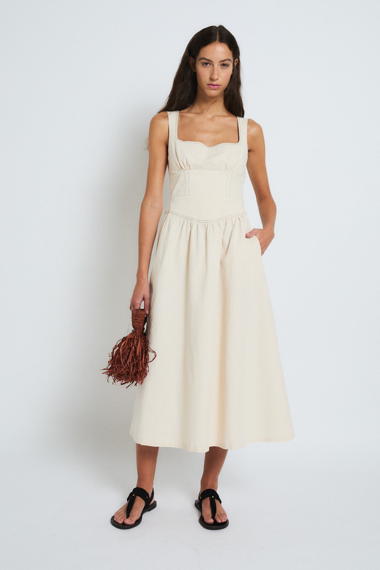 KENDAL ECRU SAFARI DRESS