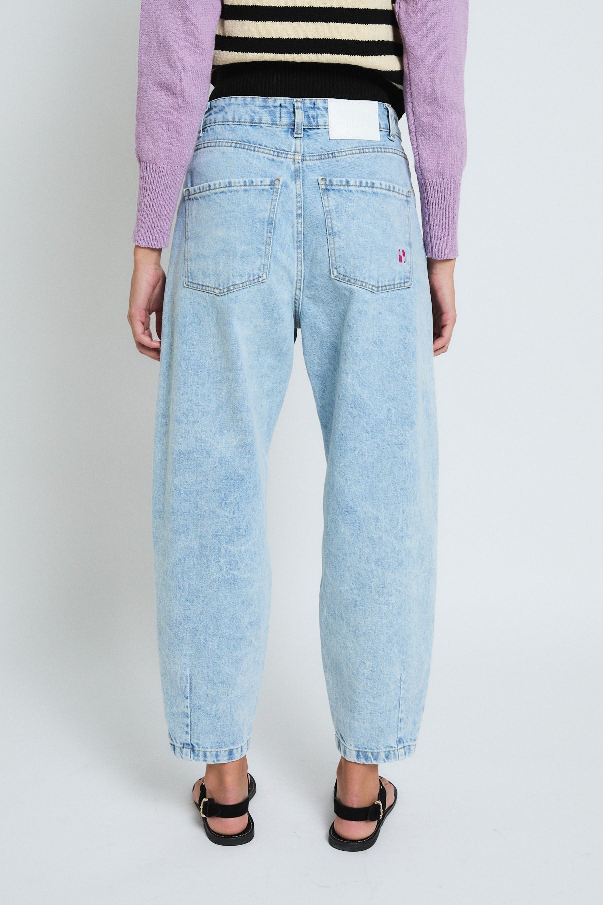 JEANS BOYFRIEND BLEACH AZUL
