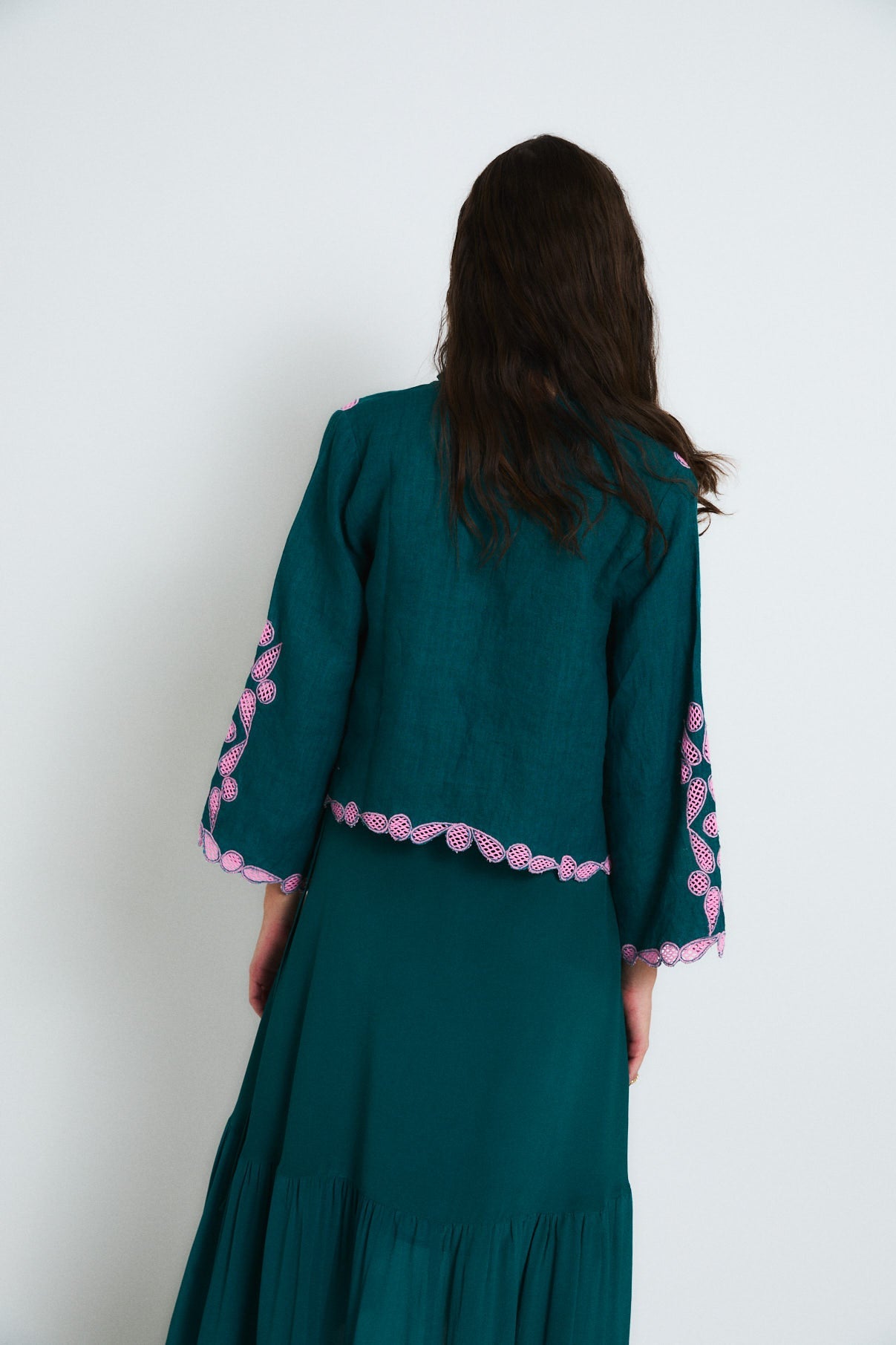 JACINTO EMBROIDERY COBALT JACKET