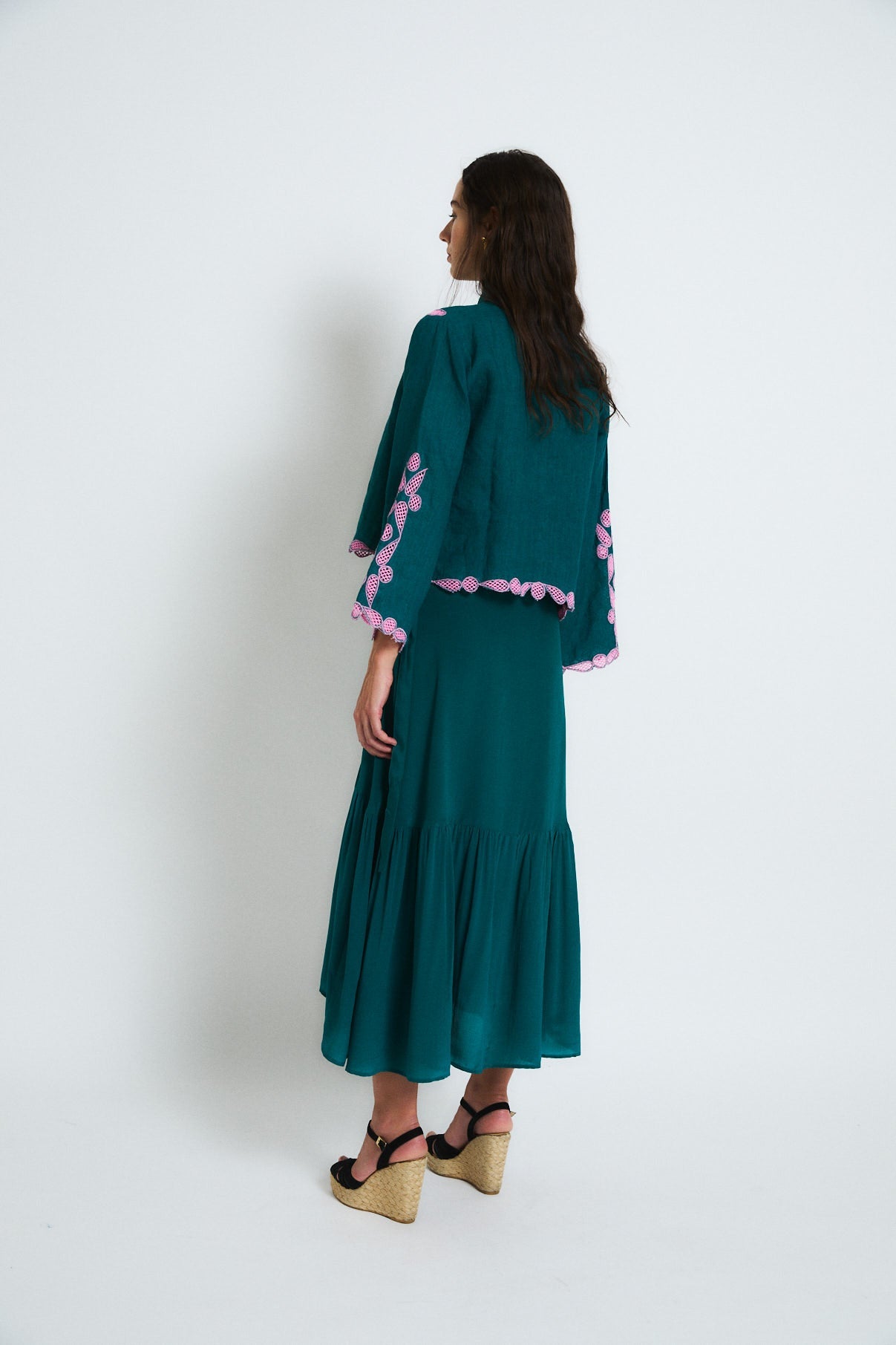 JACINTO EMBROIDERY COBALT JACKET