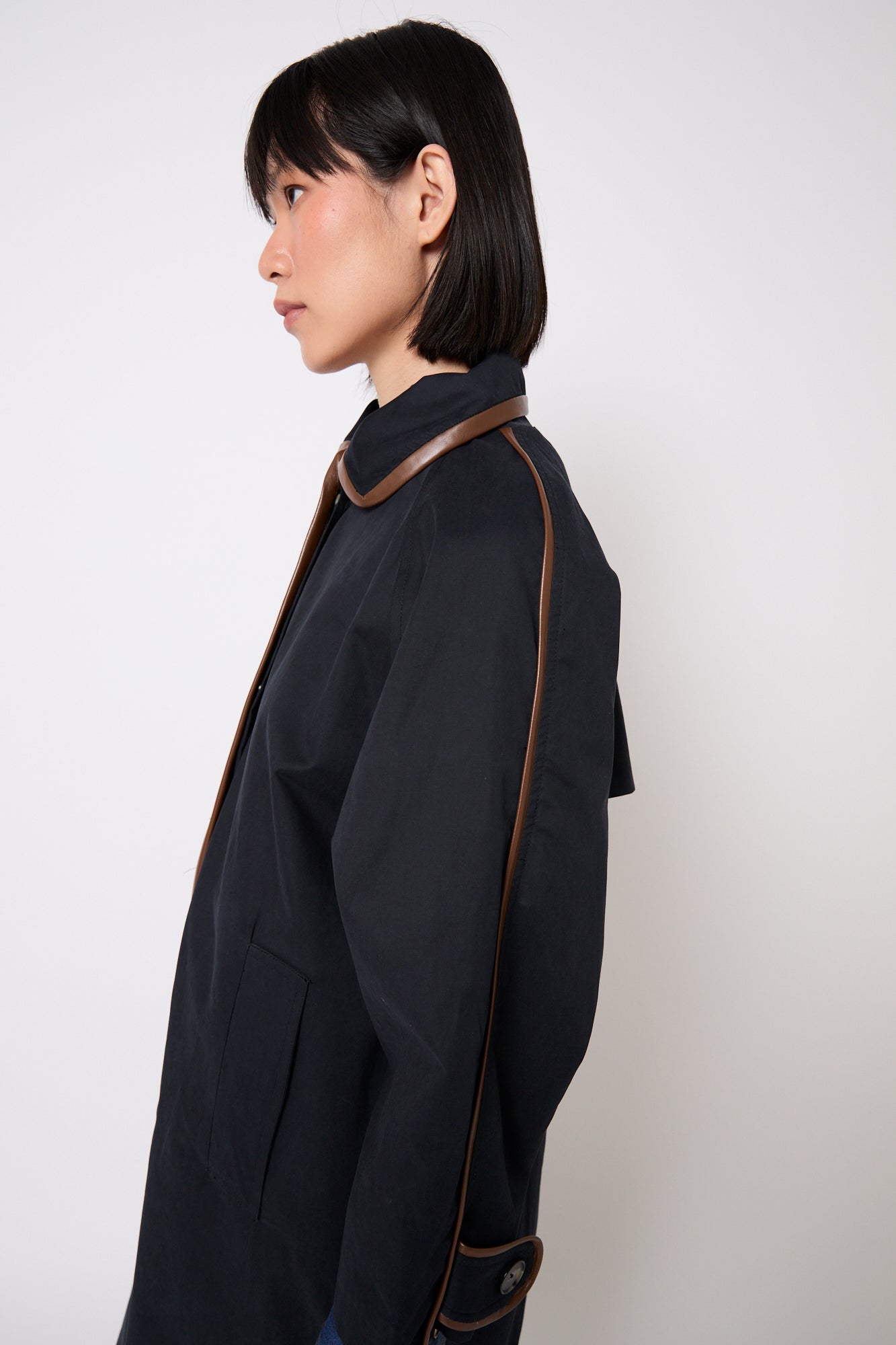 NAVY RAIN TRENCH COAT