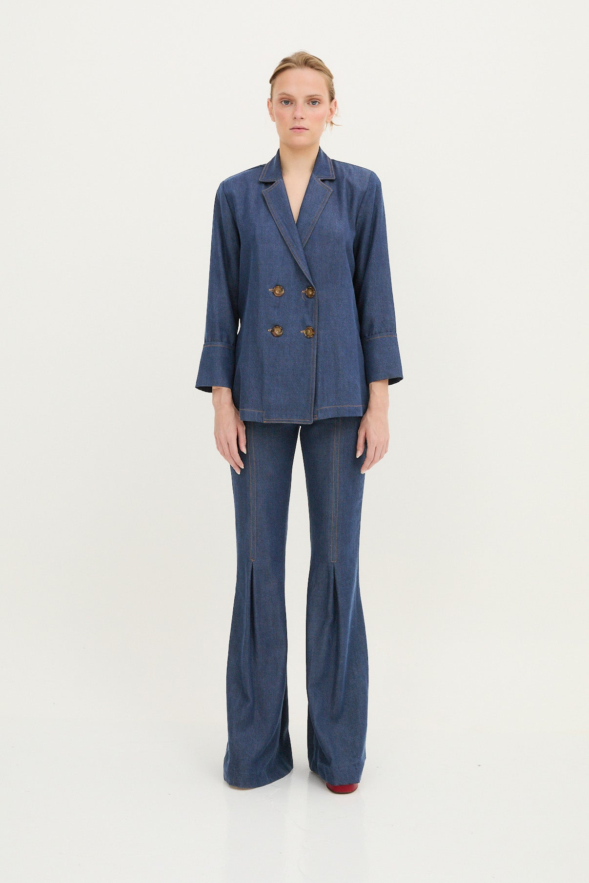 CHAQUETA ICON TENCEL AZUL