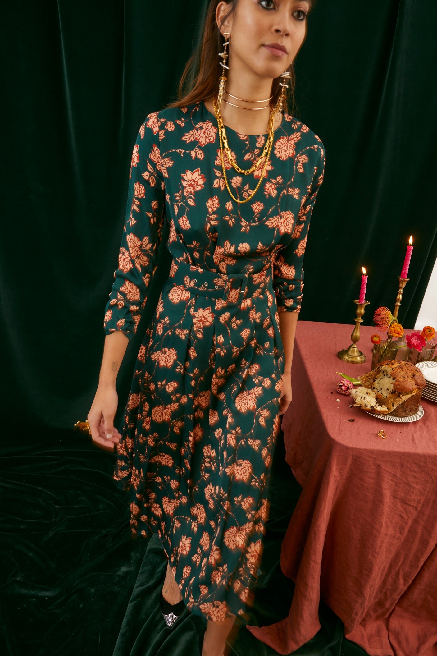 COMBE DRESS WITH FLOWERS