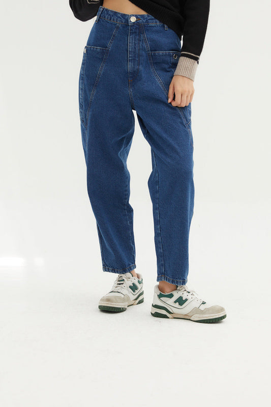 CARGO JEANS TWILL DENIM