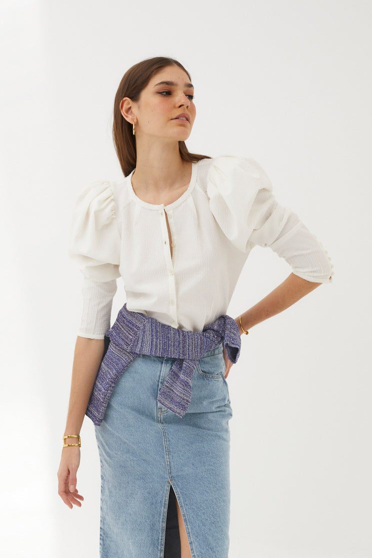 BLUSA FAROL CUADRILLE BLANCO