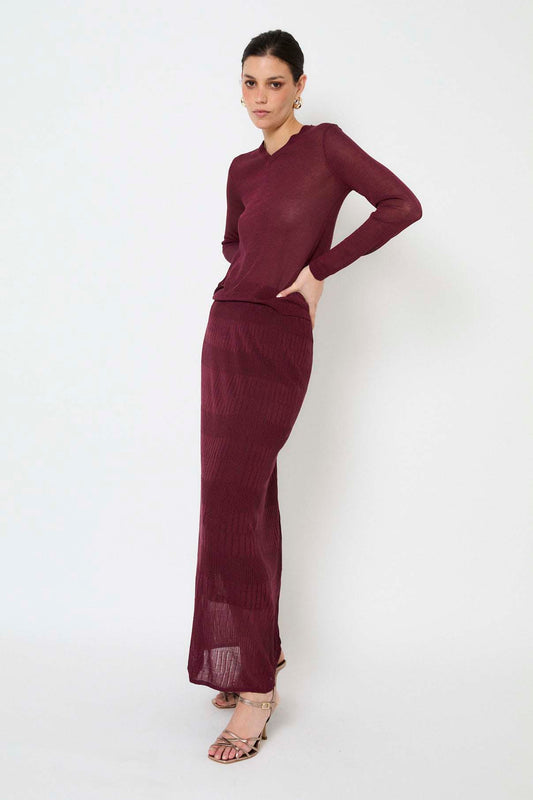 TOTAL LOOK LUREX PUNTO BURGUNDY