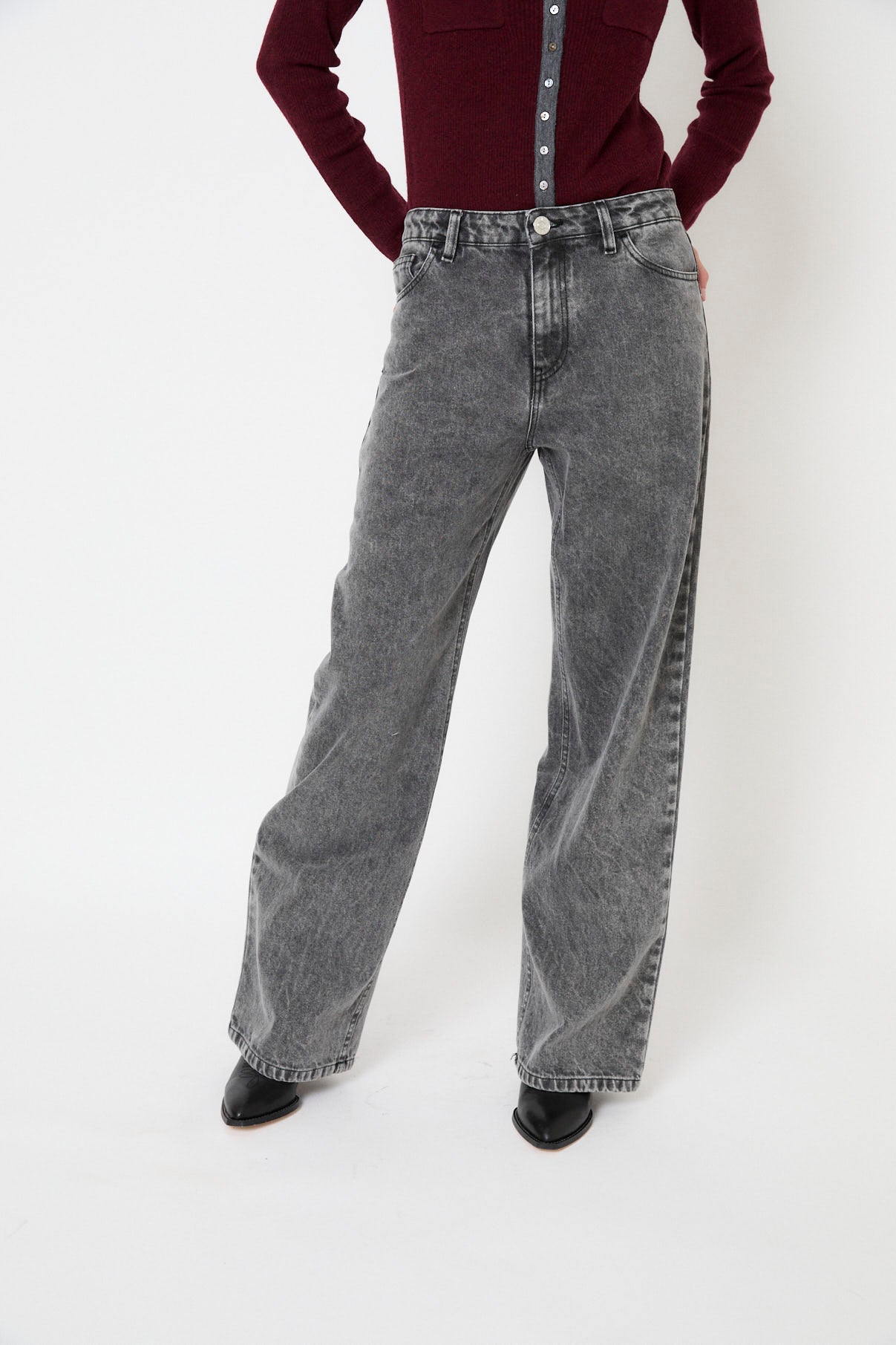 JEANS MONKEY BLEACH GRAY