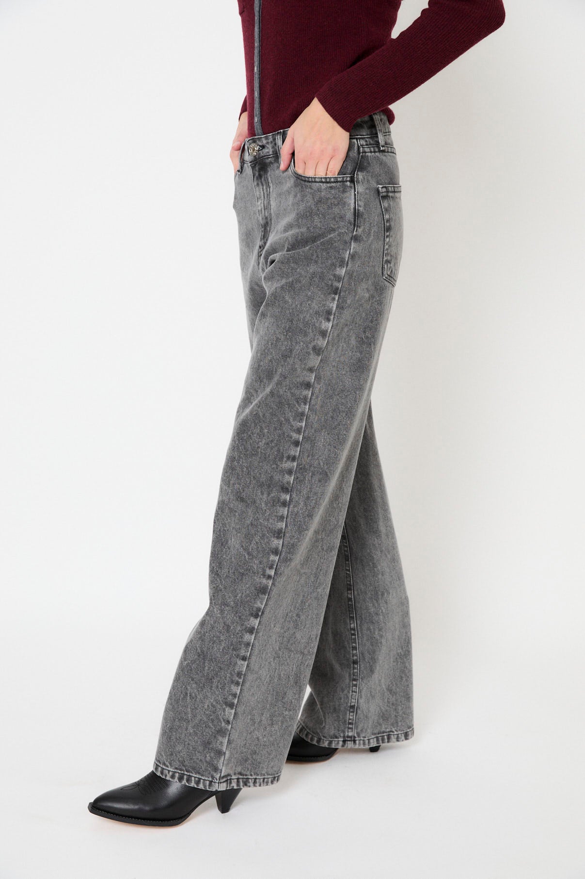 JEANS MONKEY BLEACH GRAY