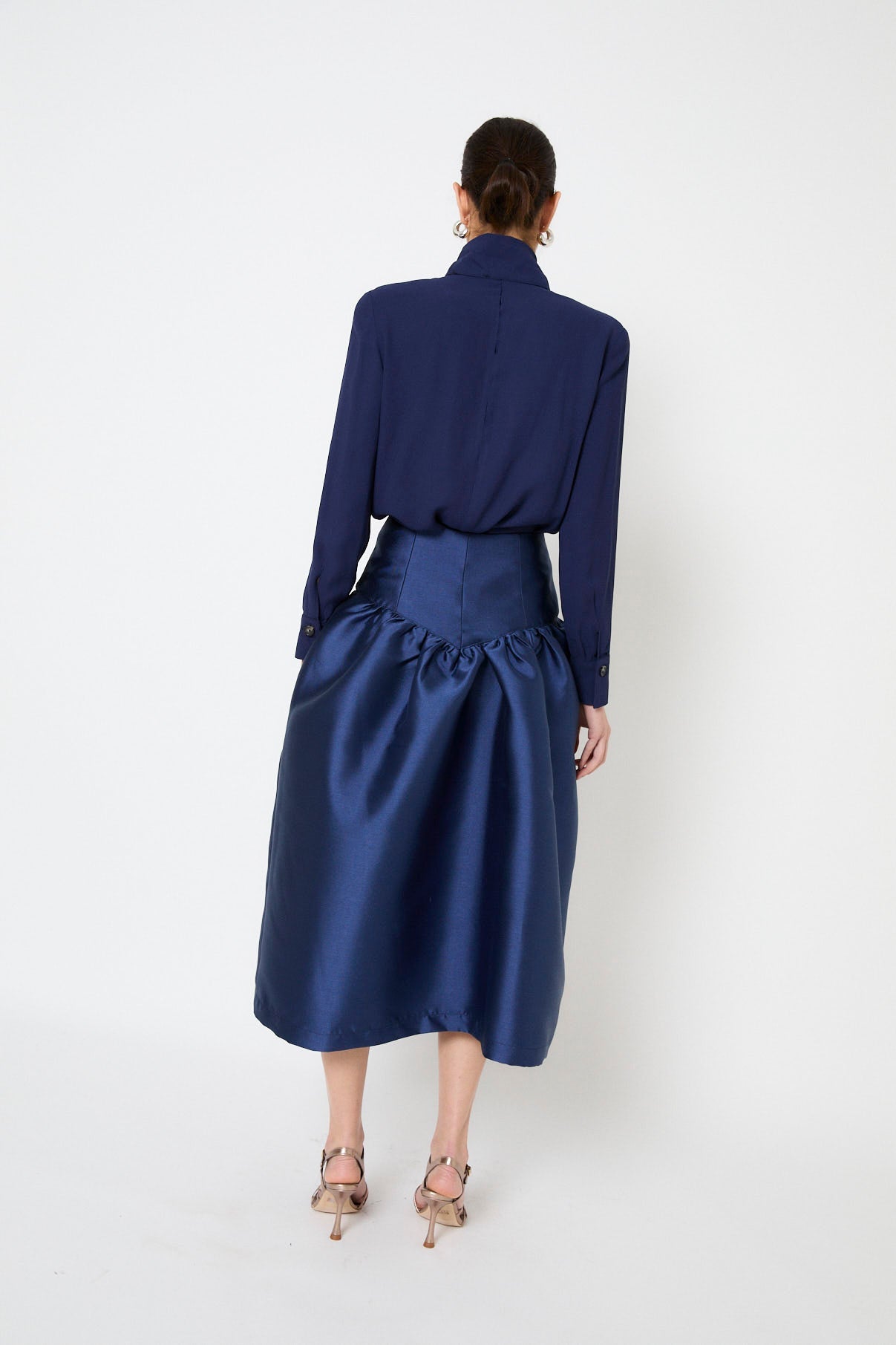 FEDE NAVY DUPION SKIRT