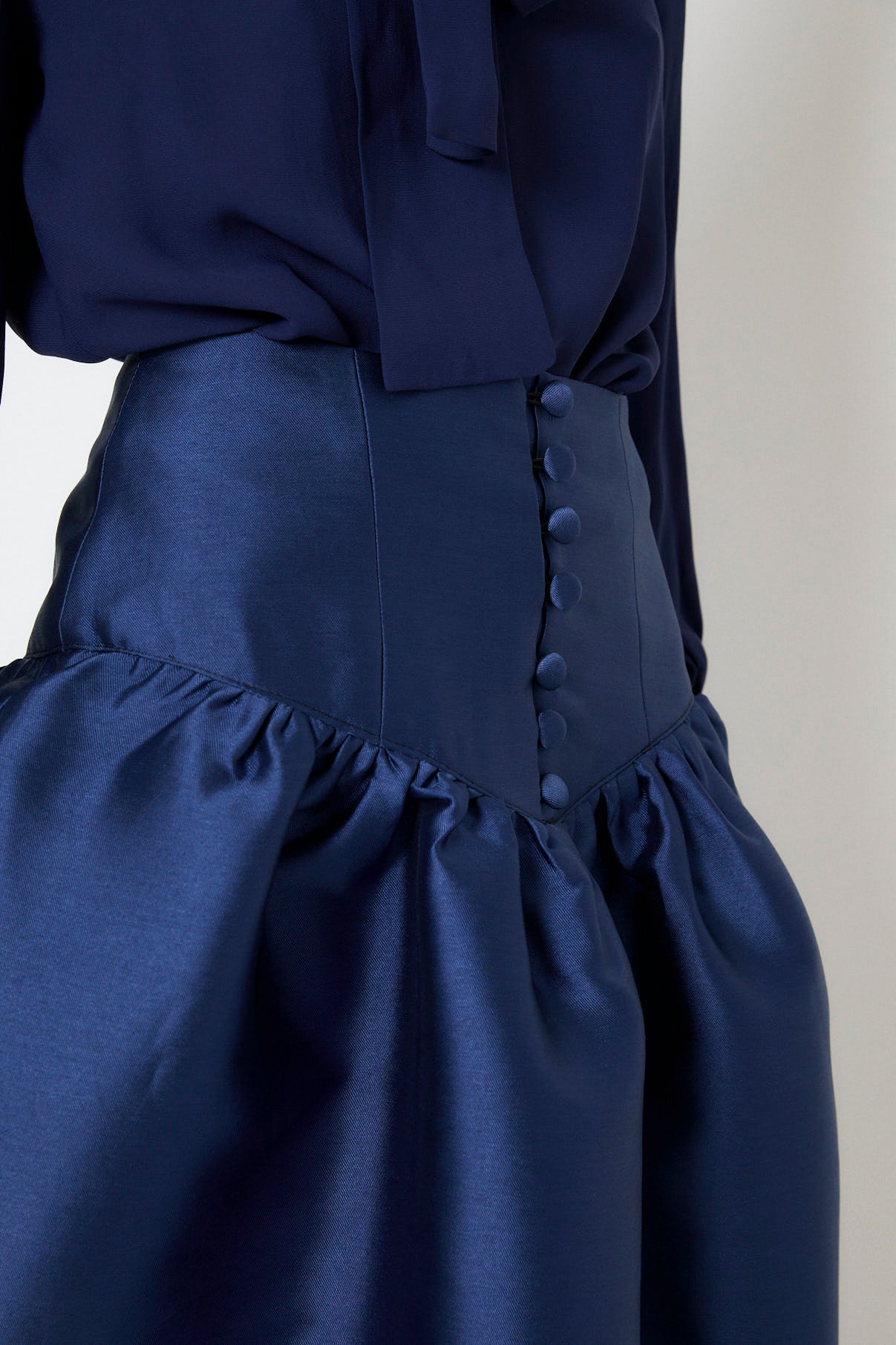 FEDE NAVY DUPION SKIRT