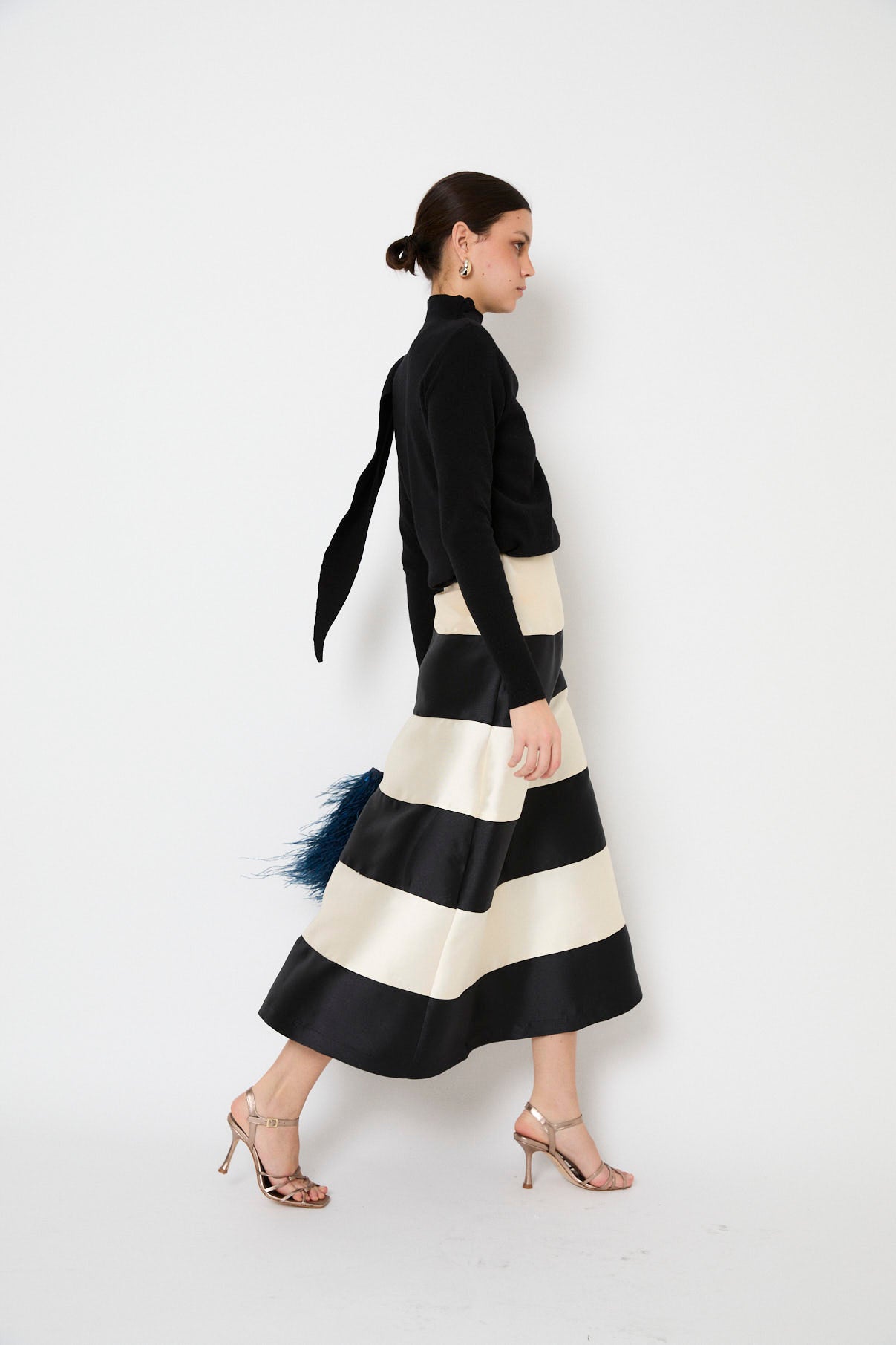 NEW YORK DUPIONI BLACK SKIRT