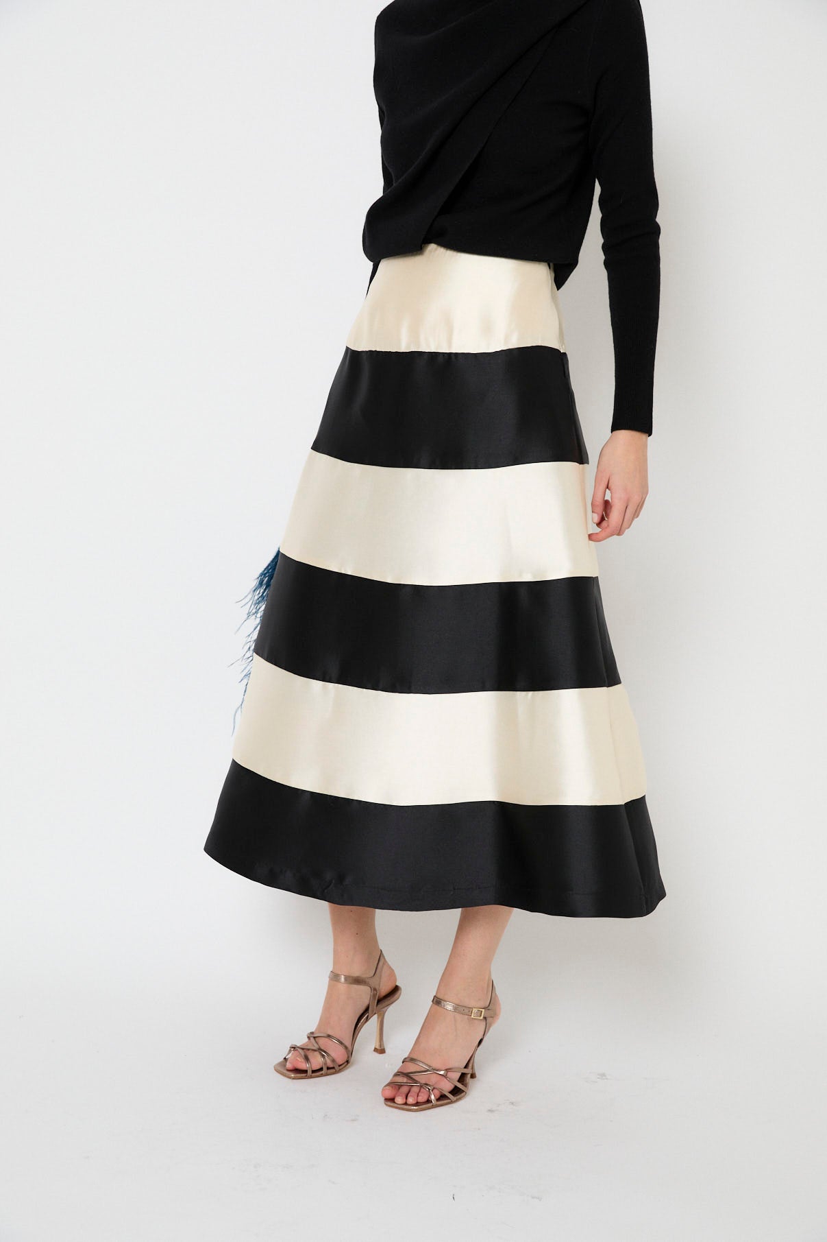 NEW YORK DUPIONI BLACK SKIRT
