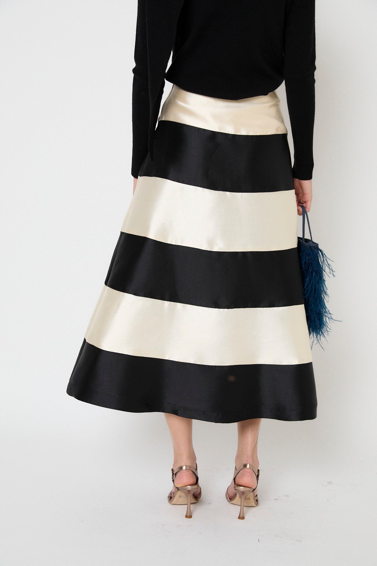 NEW YORK DUPIONI BLACK SKIRT