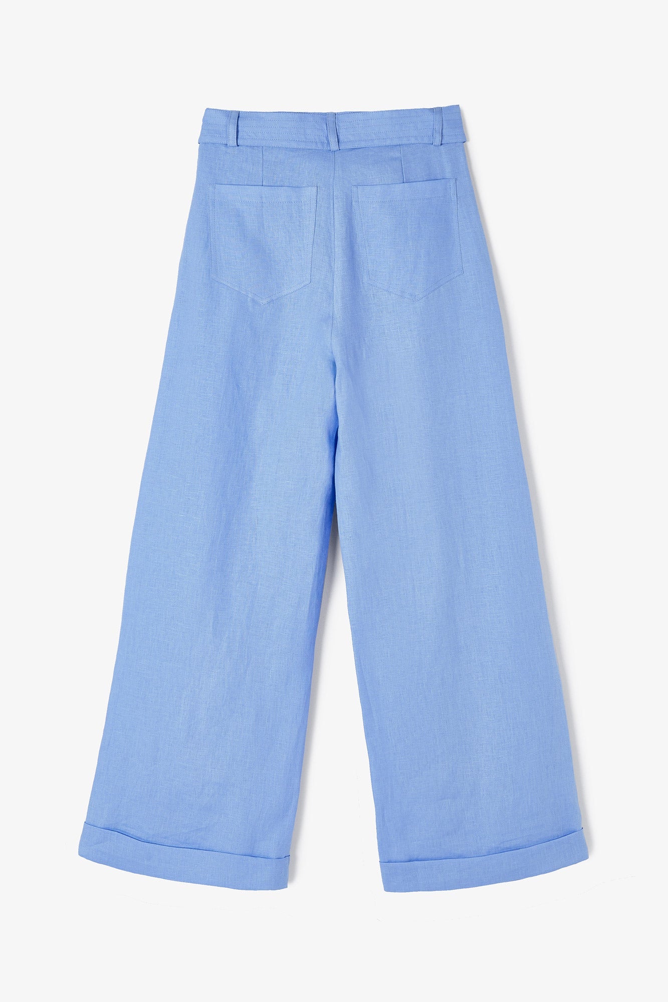 PANTALÓN TRIANGULO LINO AZUL