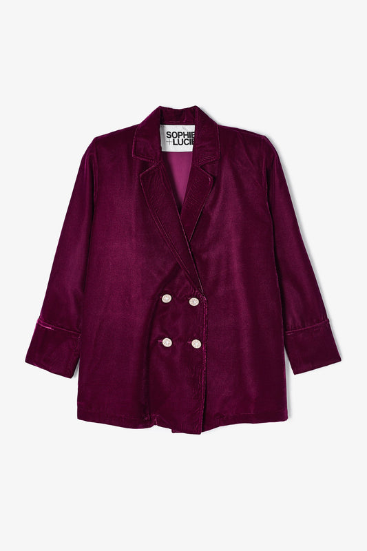 CHAQUETA ICON VELVET CIRUELA