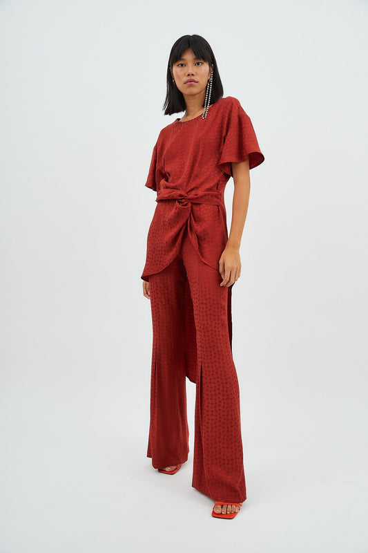 CONJUNTO CAMILA JCQ MINI FLOR TEJA