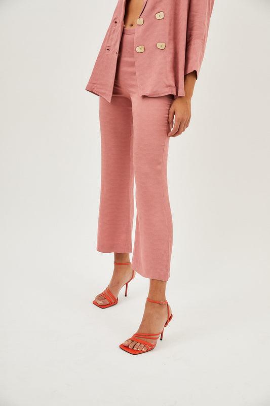 PANTALON CROP IRREGULAR ROSA