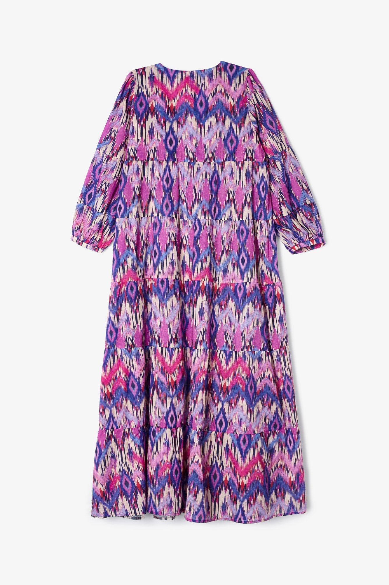 VESTIDO SAVINA IKAT FUCSIA