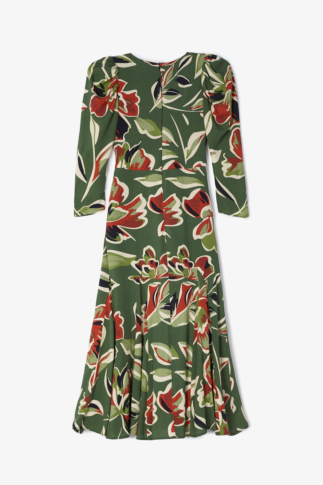 CORA DRESS GREEN LEAVES