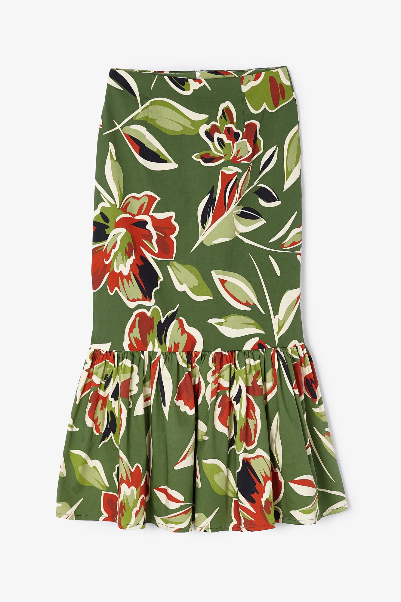 INDIAN SKIRT GREEN LEAVES