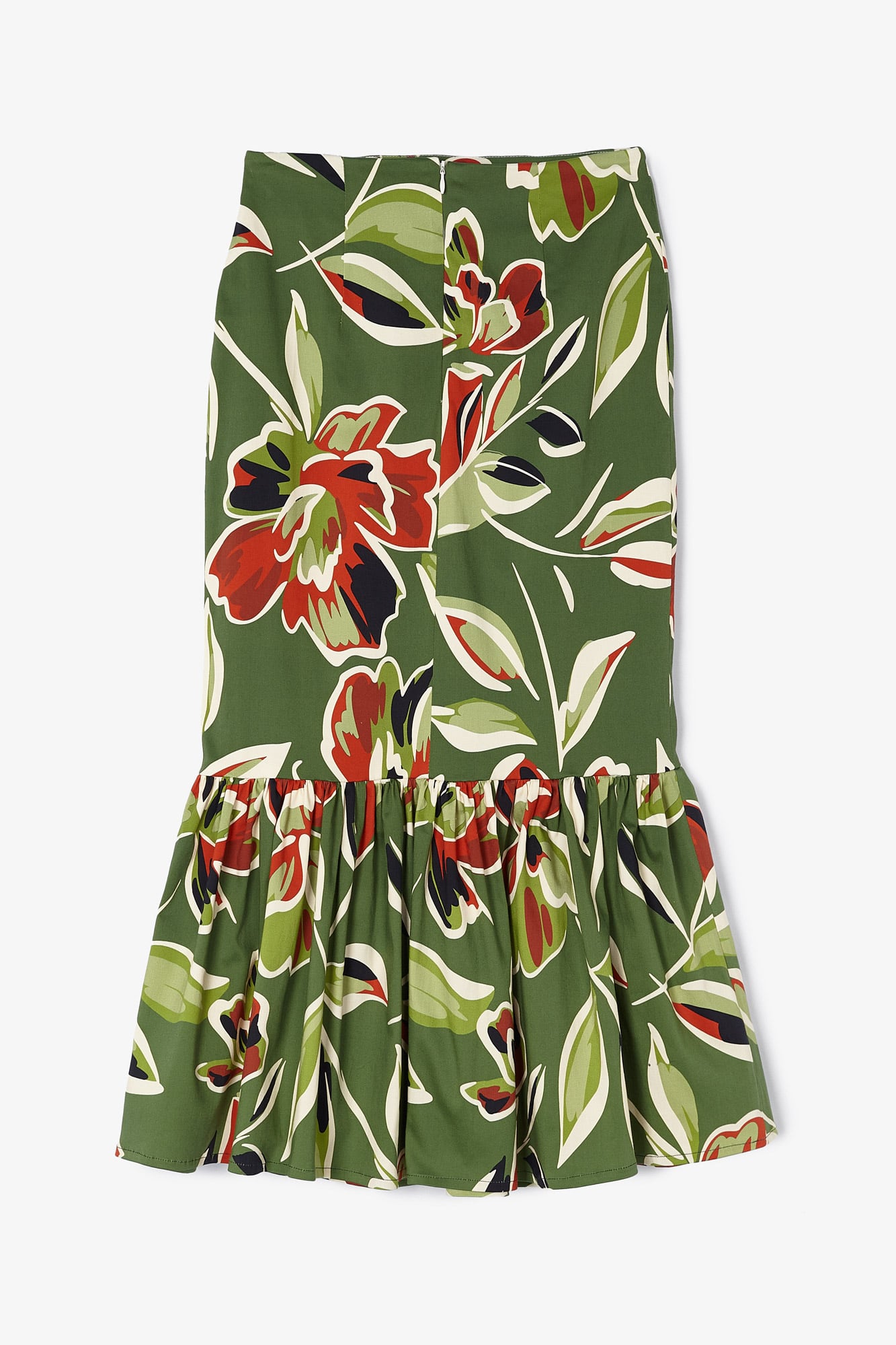 INDIAN SKIRT GREEN LEAVES