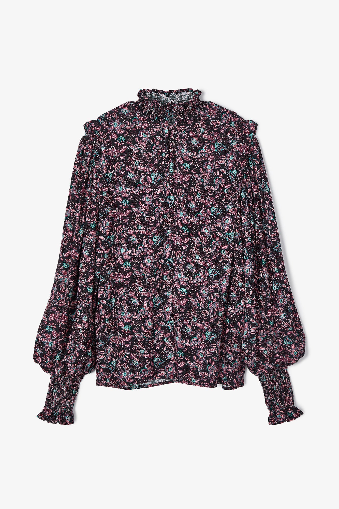 BLUSA CARMEN FLOR CHINA ROSA