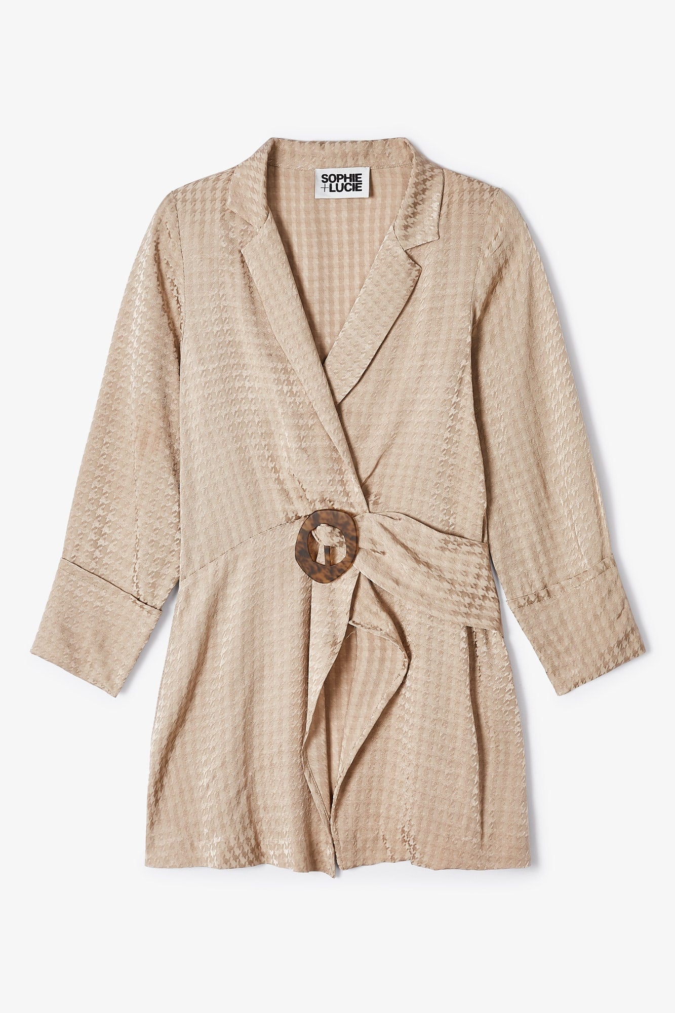 BANON HOUNDSTOOTH SAND JACKET