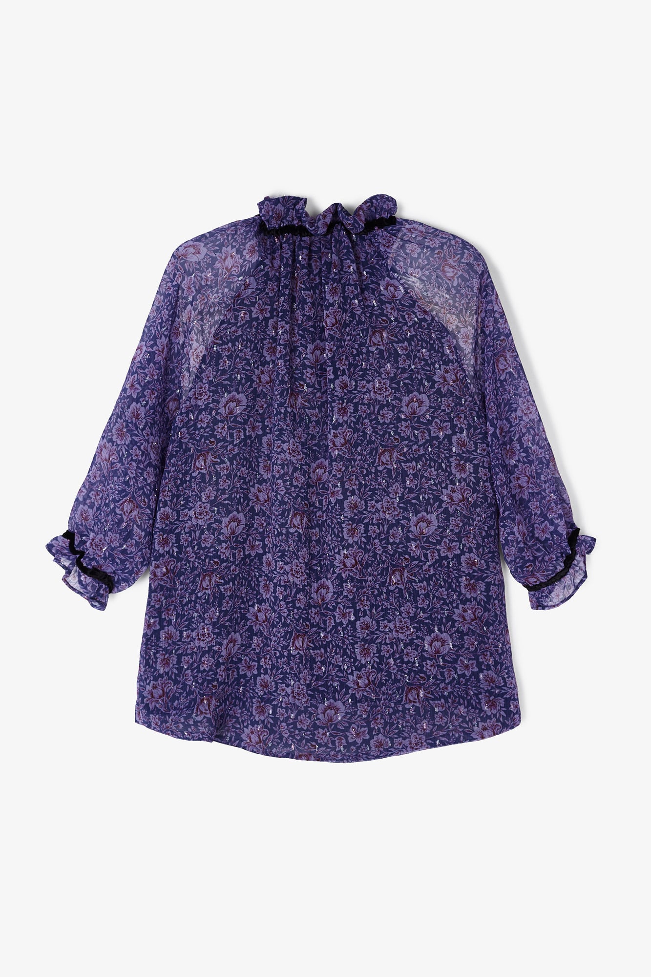 BLUSA GOLA FLOR GASA LUREX