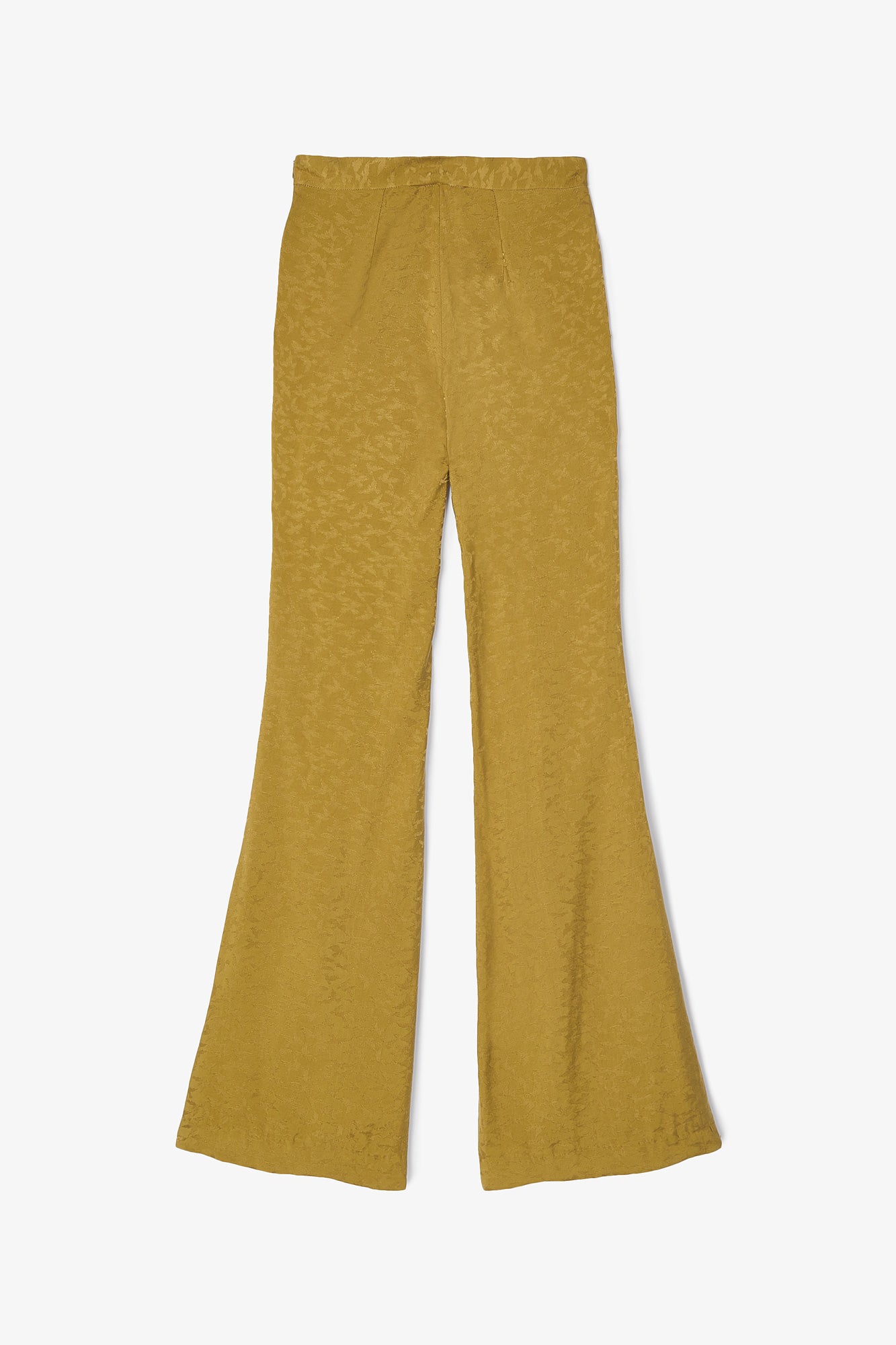 PANTALON PLIEGUE PAJAROS OCRE