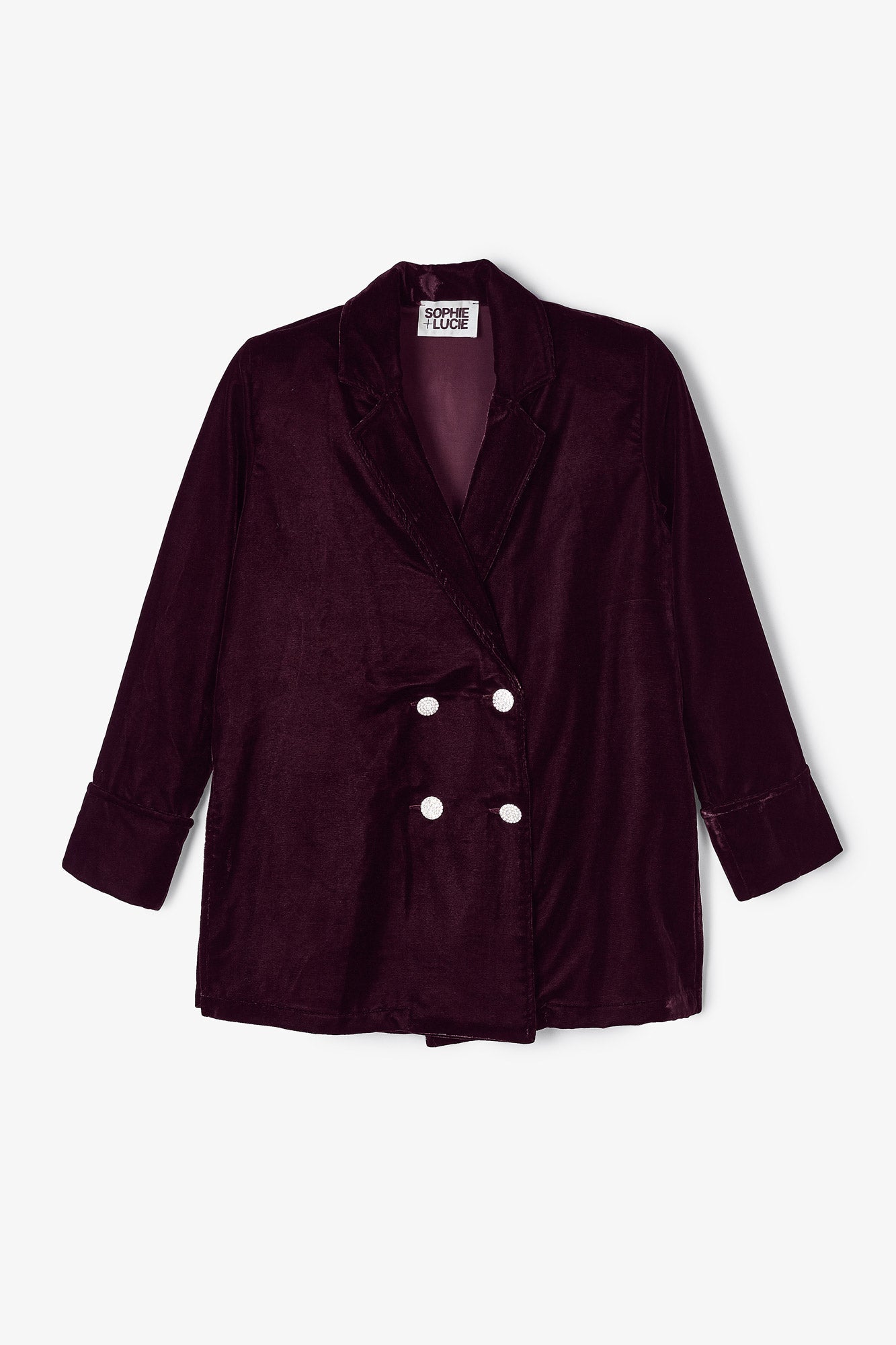 CHAQUETA ICON VELVET VINO