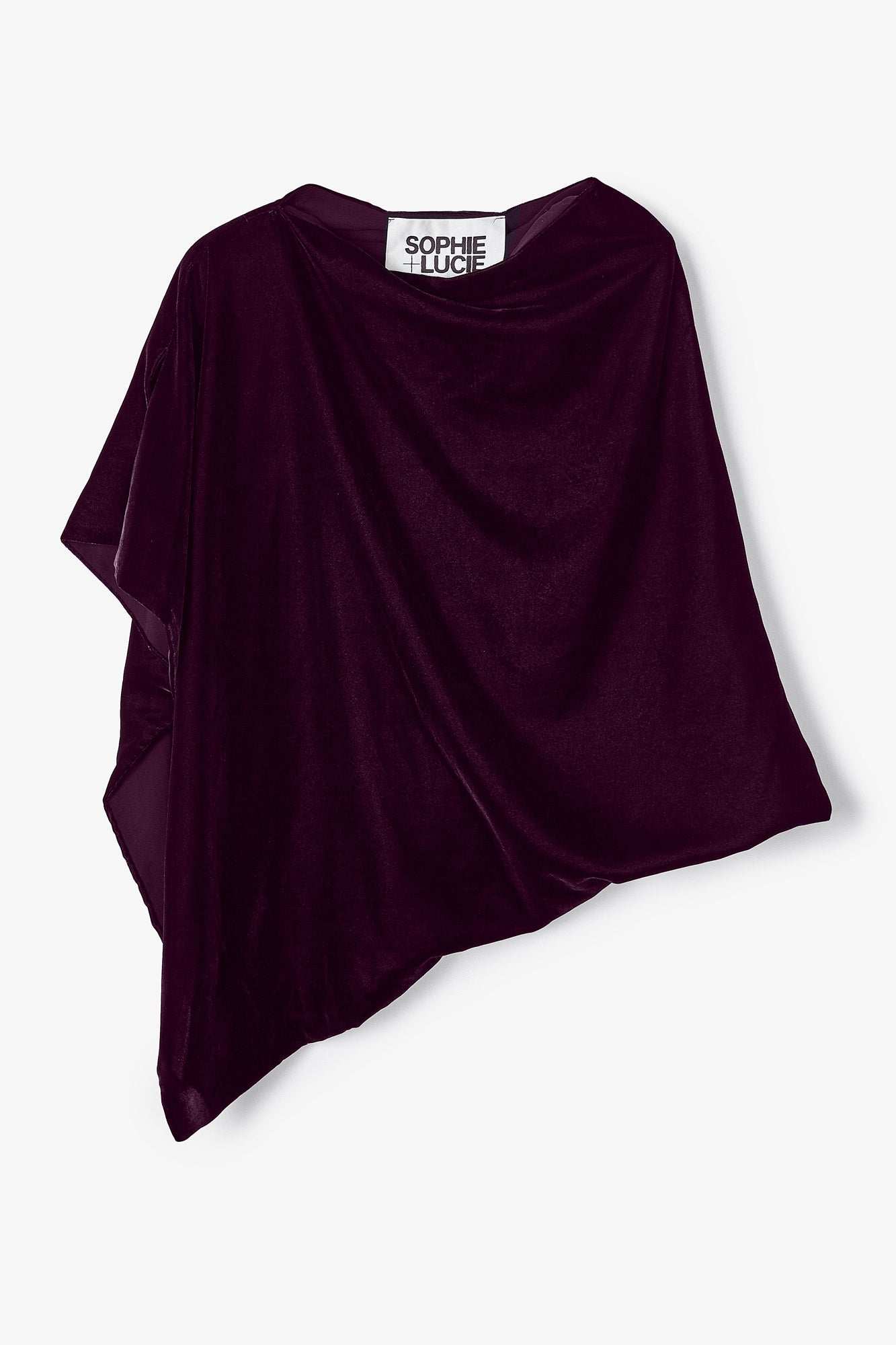 WINE VELVET CAPE