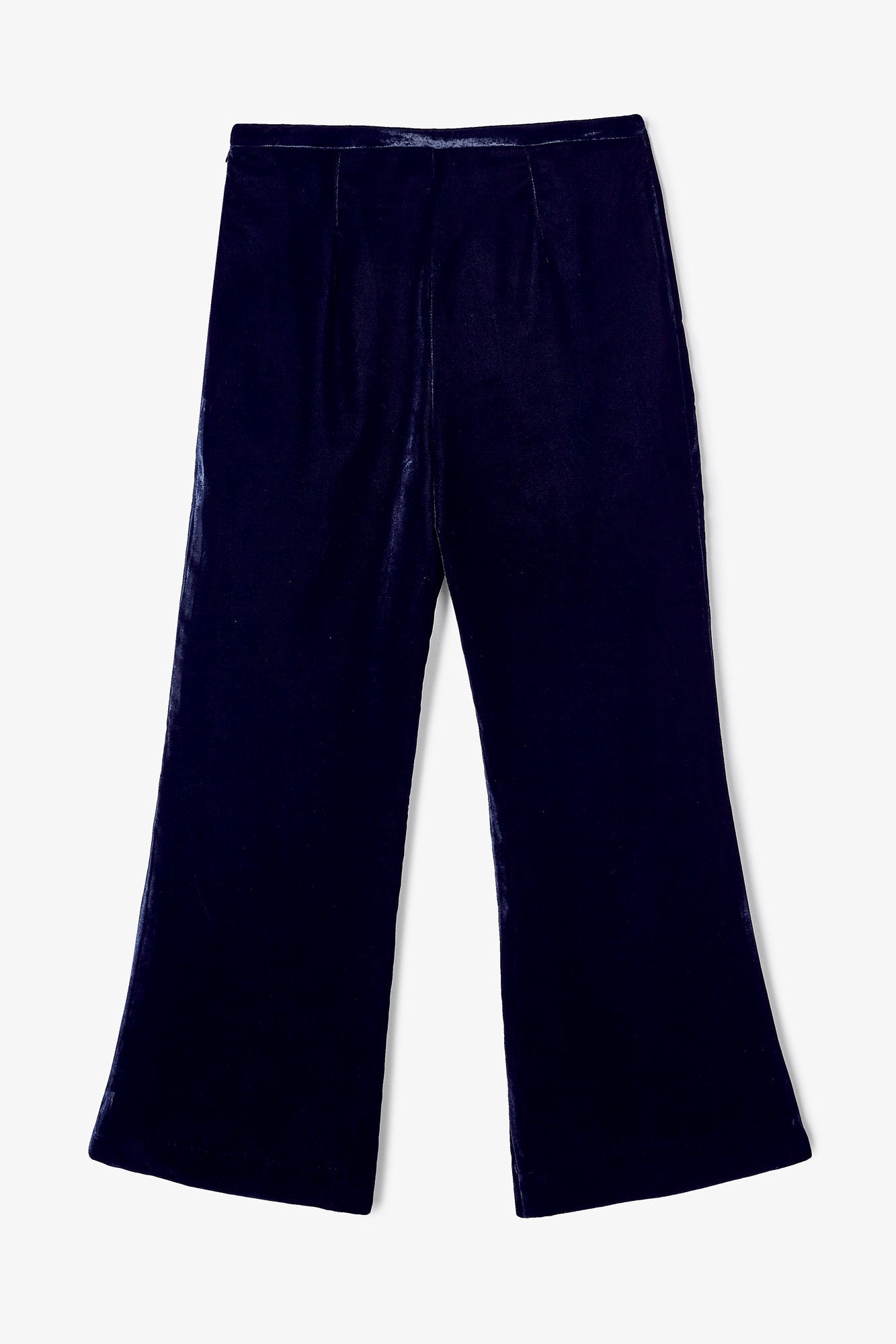 PANTALÓN CROP VELVET MARINO