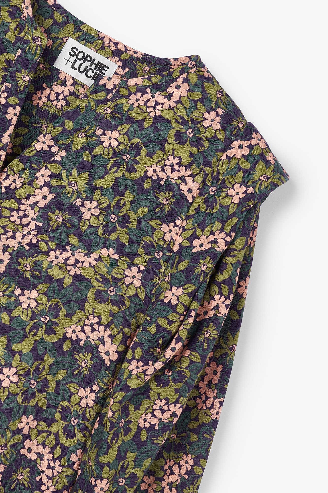 BLUSA FOLK FLOR TRI ESTAMPADO