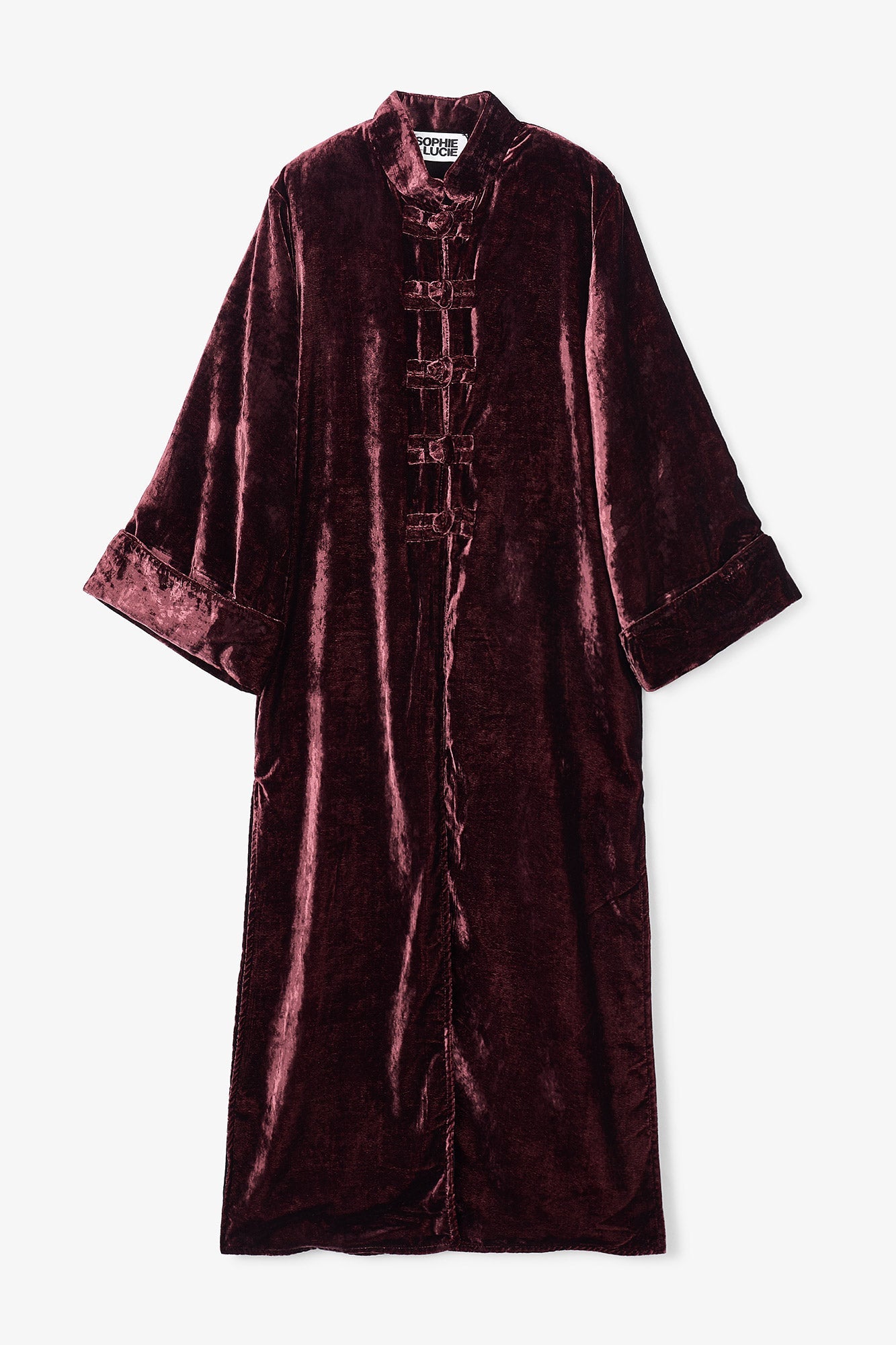 WINE VELVET JAPANESE COAT