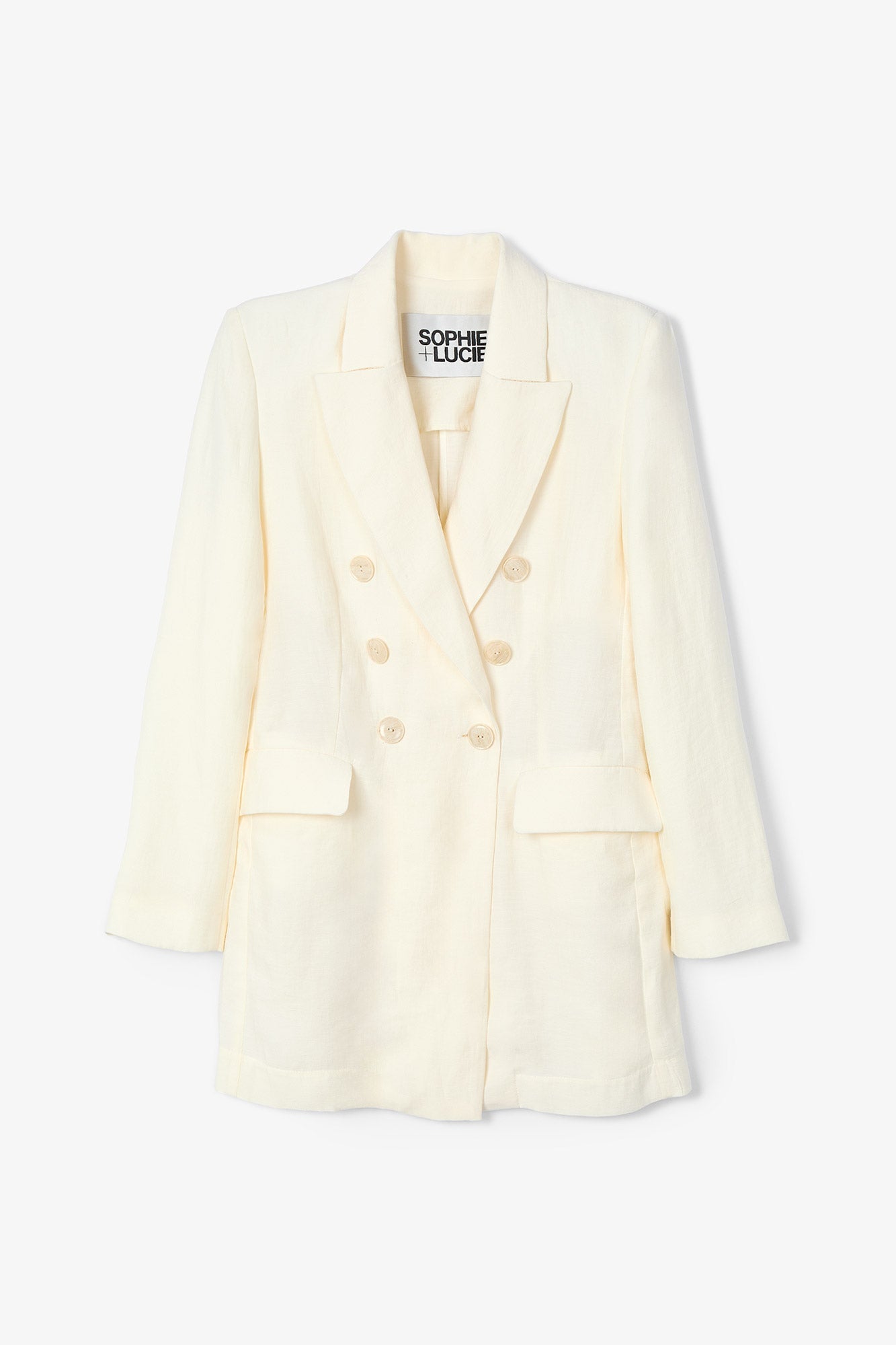 CHAQUETA CRUZADA JADE CRUDO