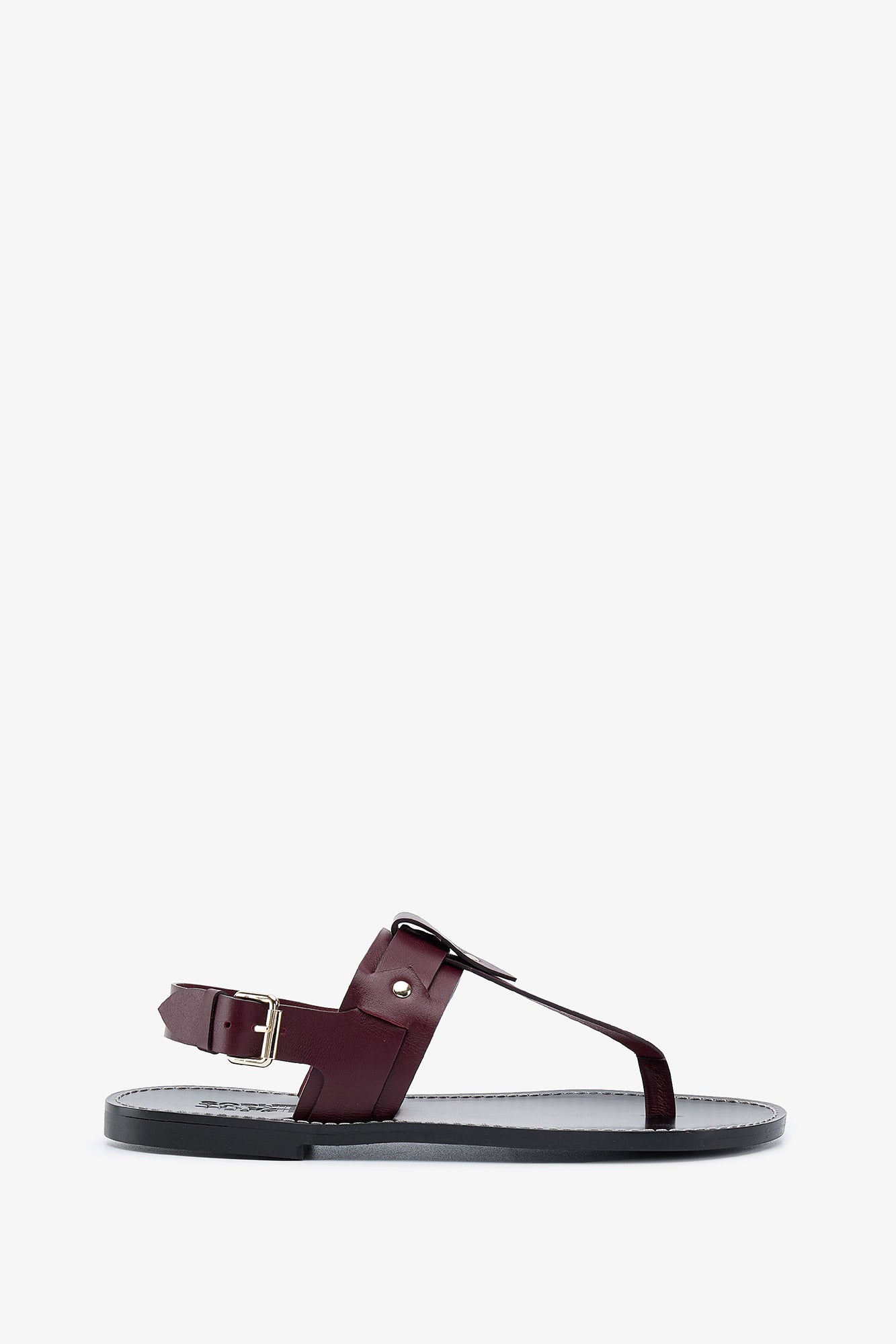 CATALINA BURGUNDY LEATHER SANDAL