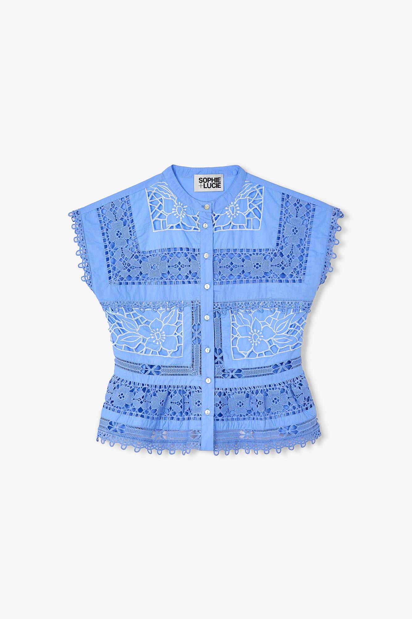 TOP BLUE POPLIN