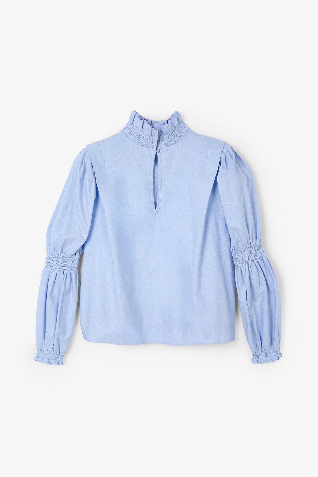 BLUSA GOTA OXFORD AZUL