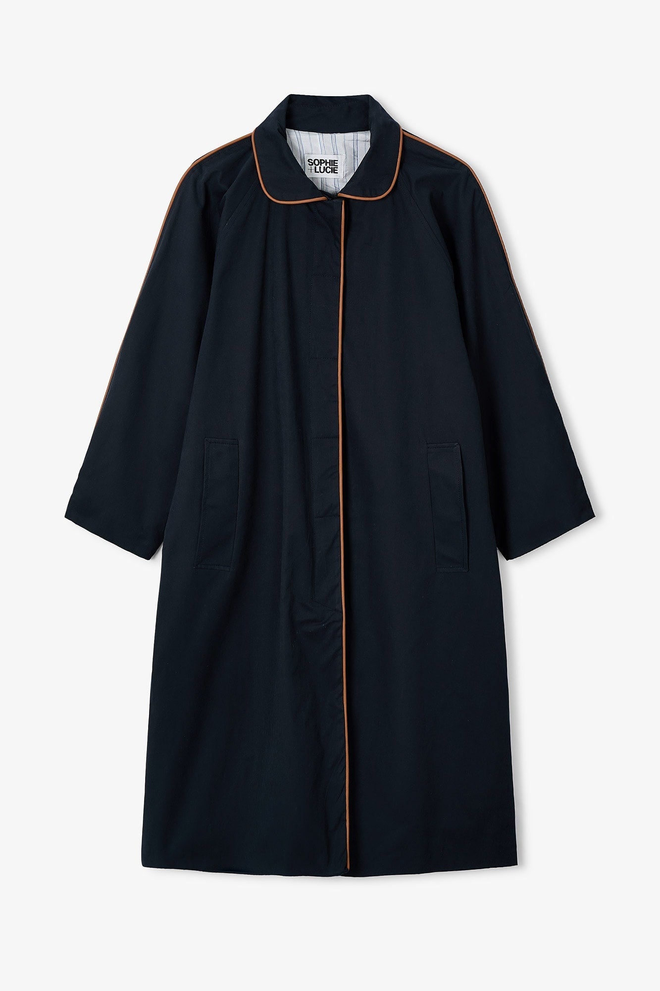 NAVY RAIN TRENCH COAT