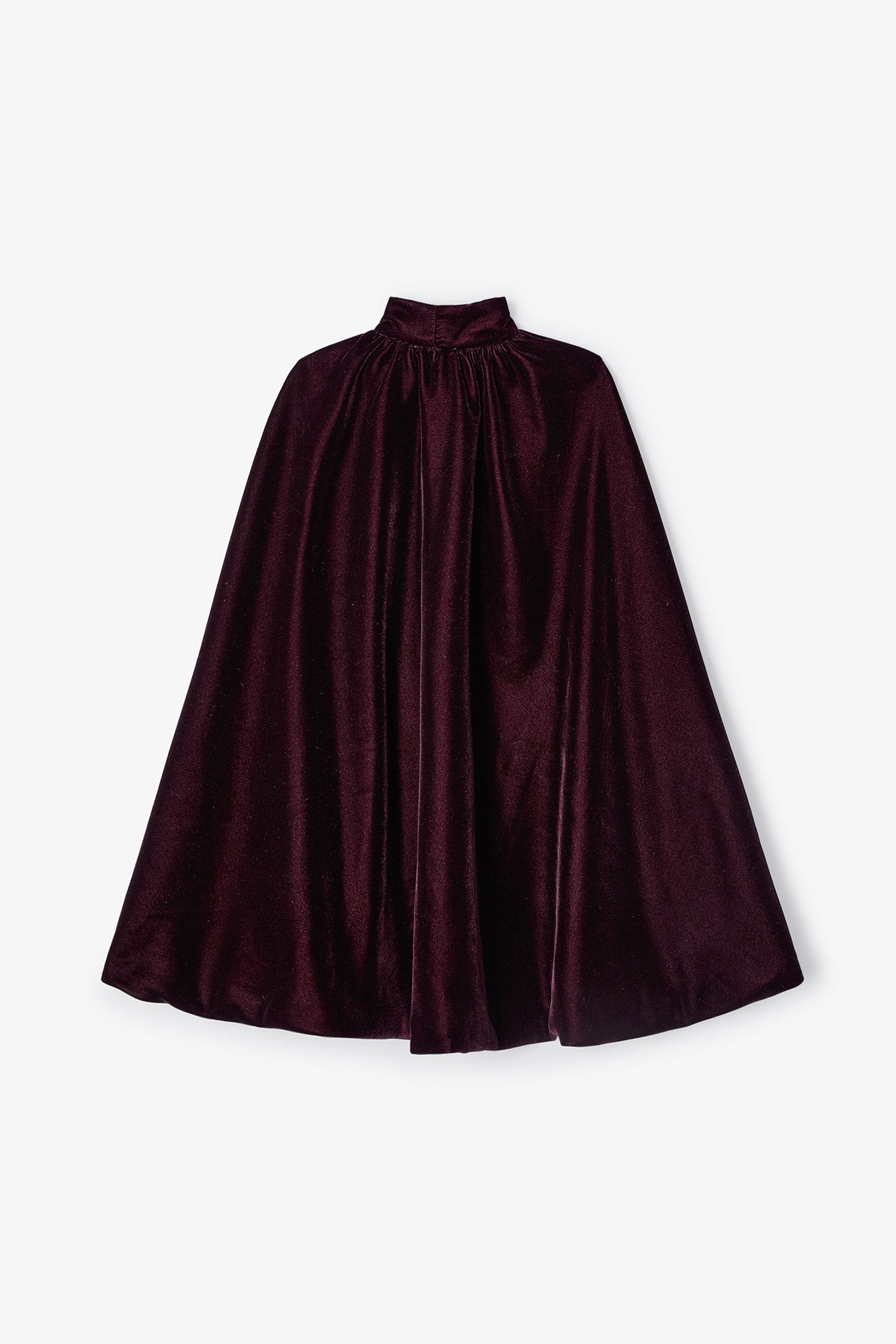 WINE VELVET BOWED CAPE