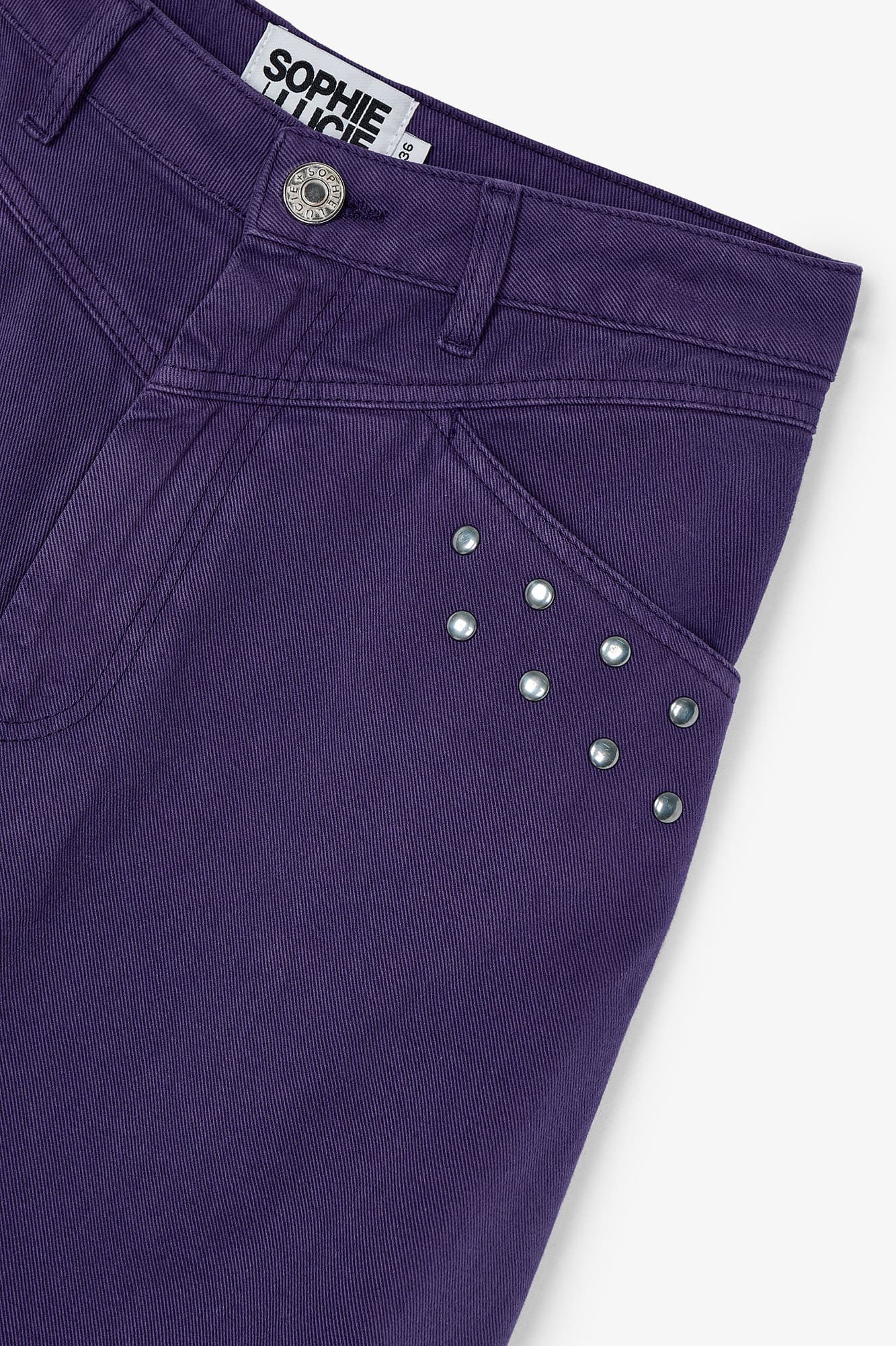 JEANS LUCCI TACHAS MORADO