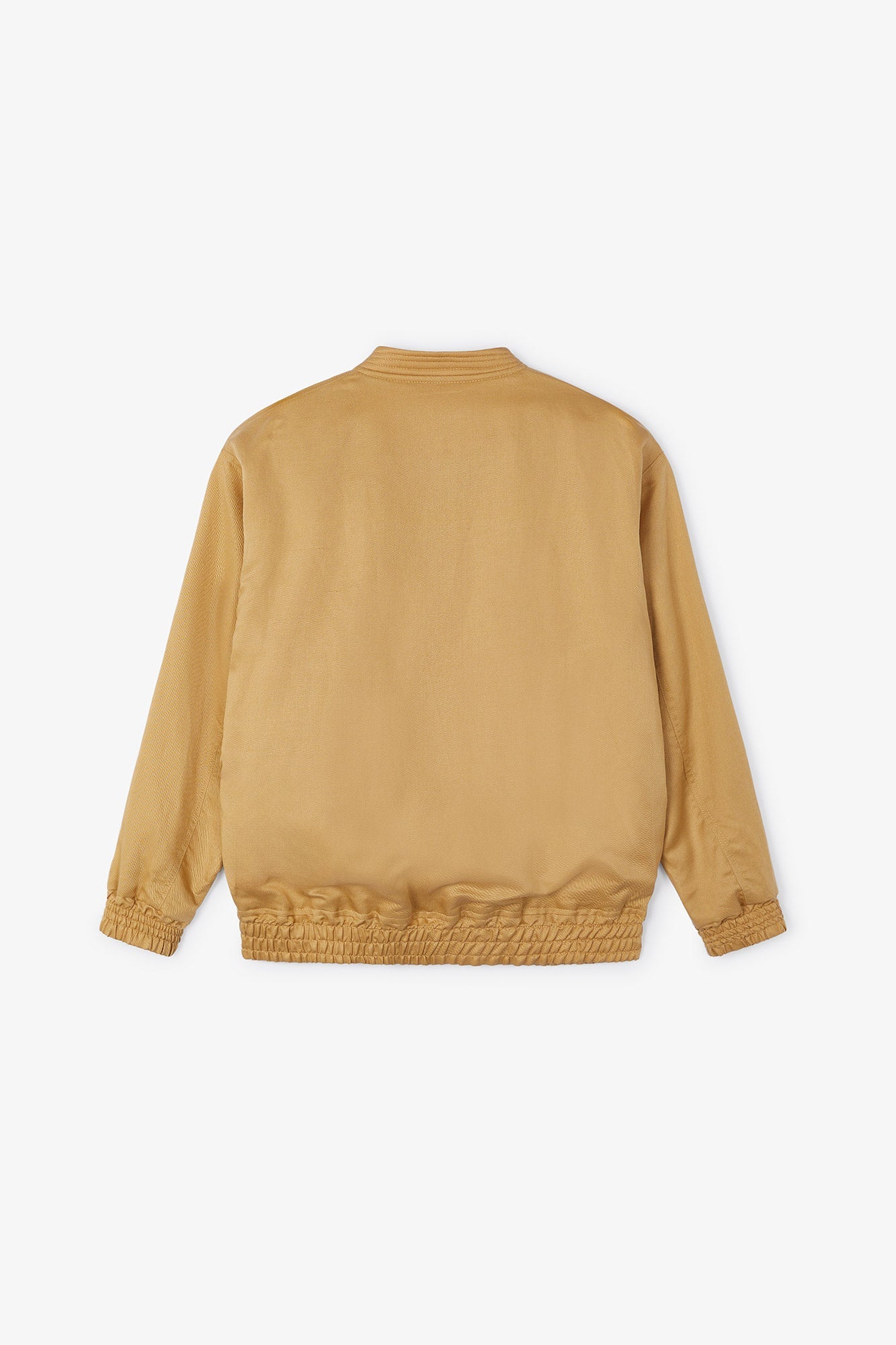 OCHRE LINEN BOMBER JACKET 