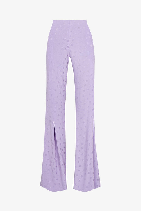 PANTALON PLIEGUE TOPO LILA