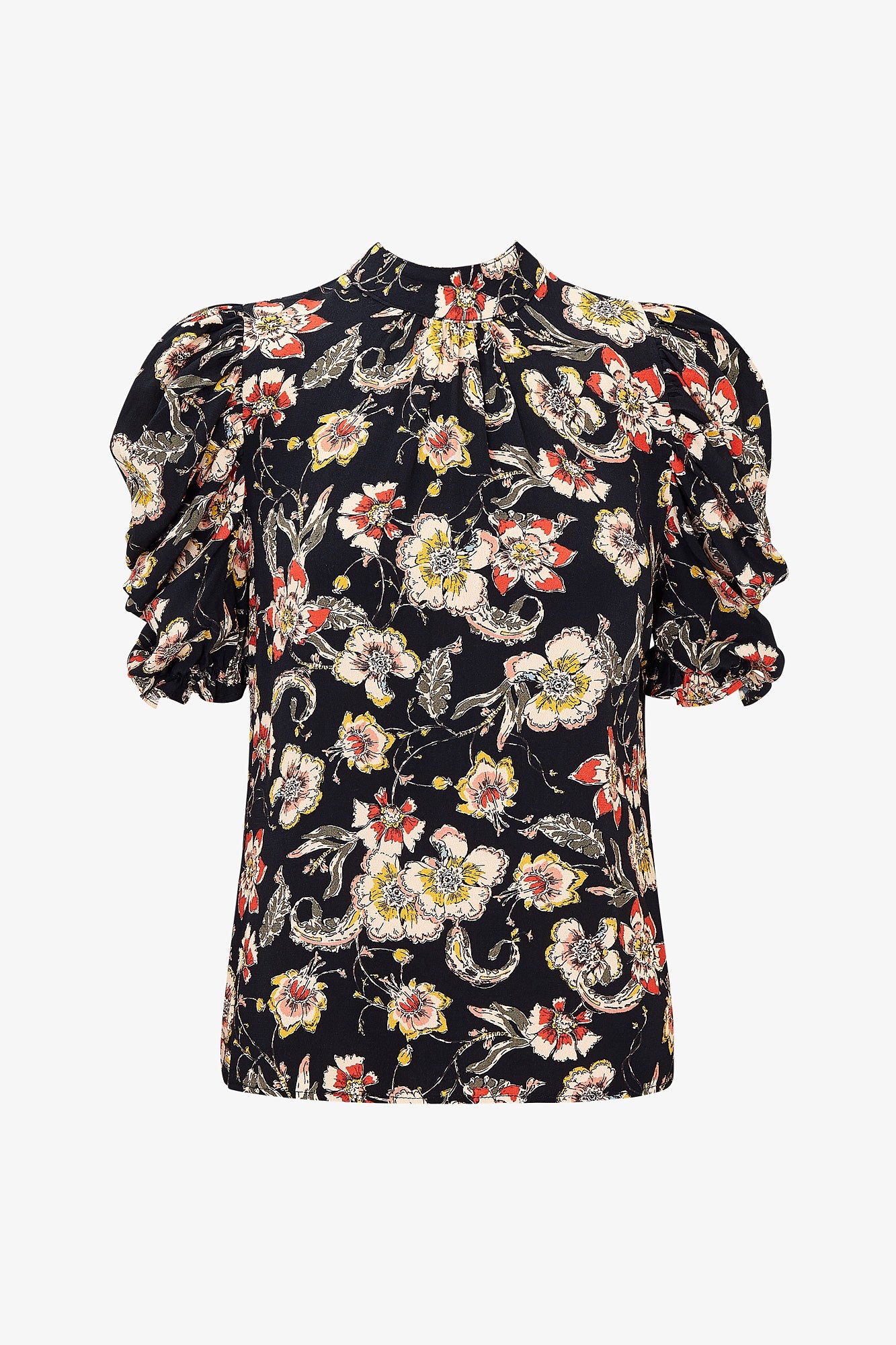 BLUSA TAFETA FLORES