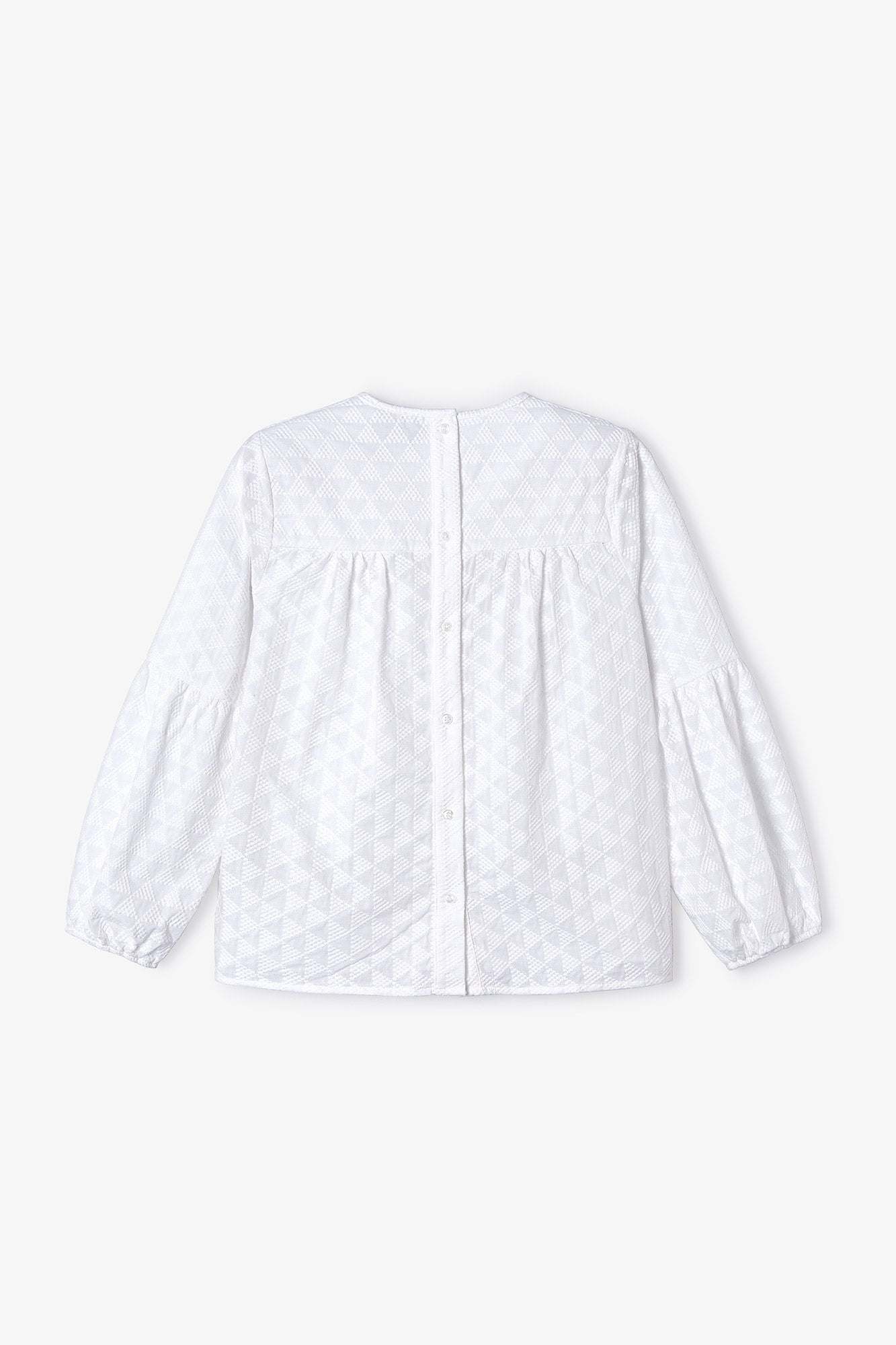 BLUSA CAMPANA POPELIN BLANCO